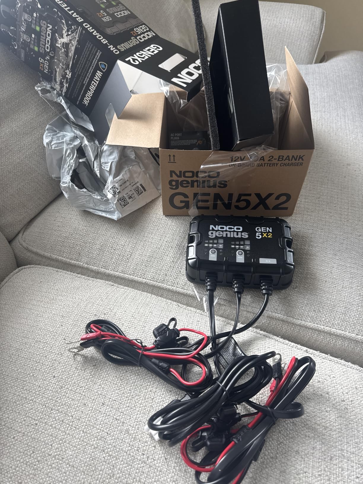 NOCO Genius GEN5X2: 2-Bank, 10A Onboard Battery Charger - 5A Per Bank, 12V Waterproof Marine Charger with Overcharge Protection & Temperature Compensation - for Lead-Acid & Lithium Batteries customer photo 2