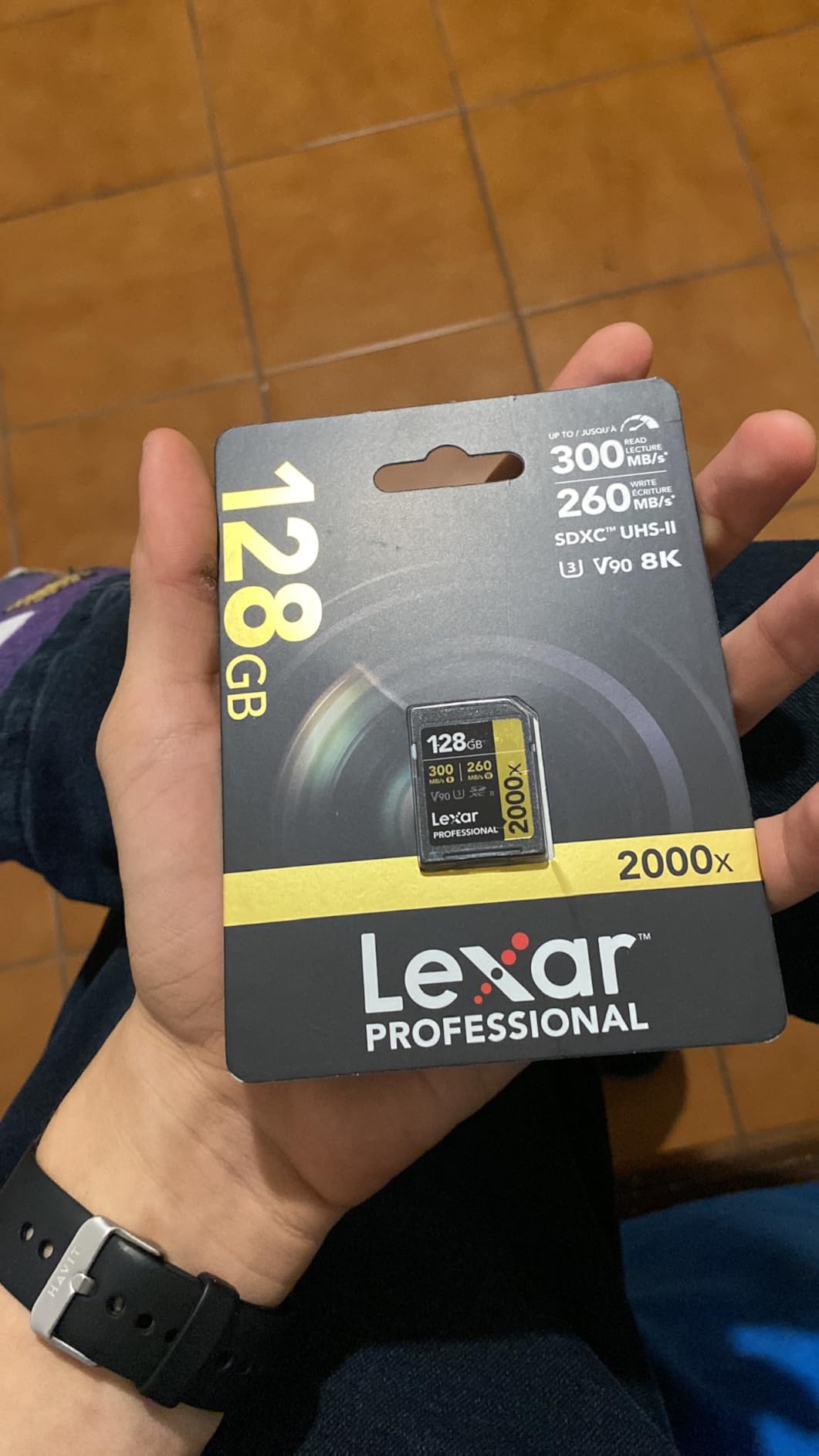 Lexar 128GB Professional 2000x SD Card, UHS-II, C10, U3, V90, Full HD, 8K, Up To 300MB/s Read SDXC Memory Card, for DSLR, Cinema-Quality Video Cameras (LSD2000128G-BNNNU) customer photo 1