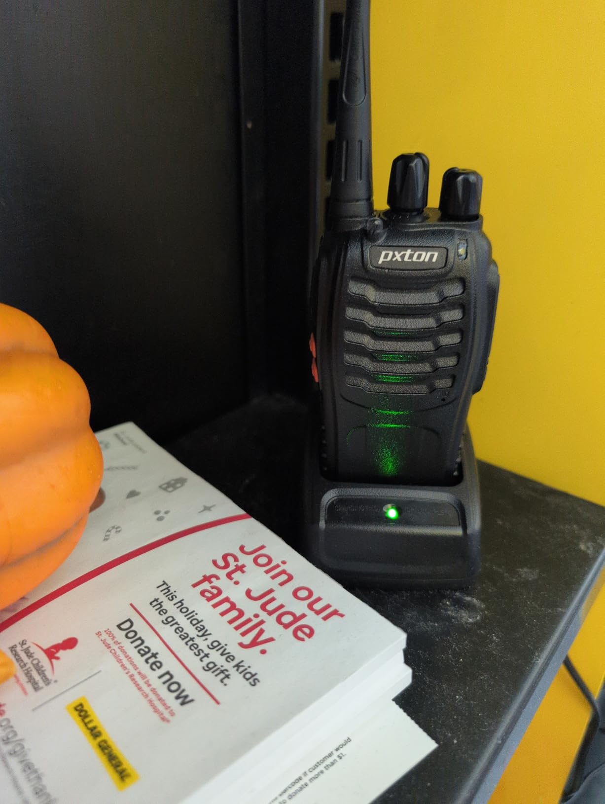 pxton Walkie Talkies Rechargeable Long Range Two-Way Radios with Earpieces,2-Way Radios UHF Handheld Transceiver Walky Talky with Flashlight Li-ion Battery and Charger（2 Pack） customer photo 2