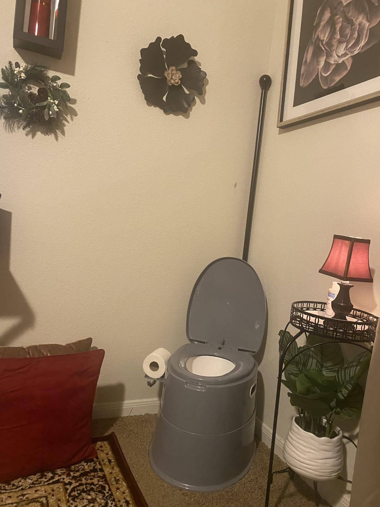 VINGLI Portable Toilet | Indoor Outdoor Commode w/Detachable Inner Bucket & Removable Paper Holder, Lightweight & Compact for Camping, Boat, Van, Emergency Use (Grey) customer photo 2