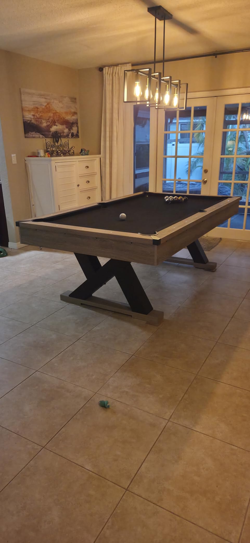 American Legend Billiard Table with Rustic Wood Finish customer photo 1
