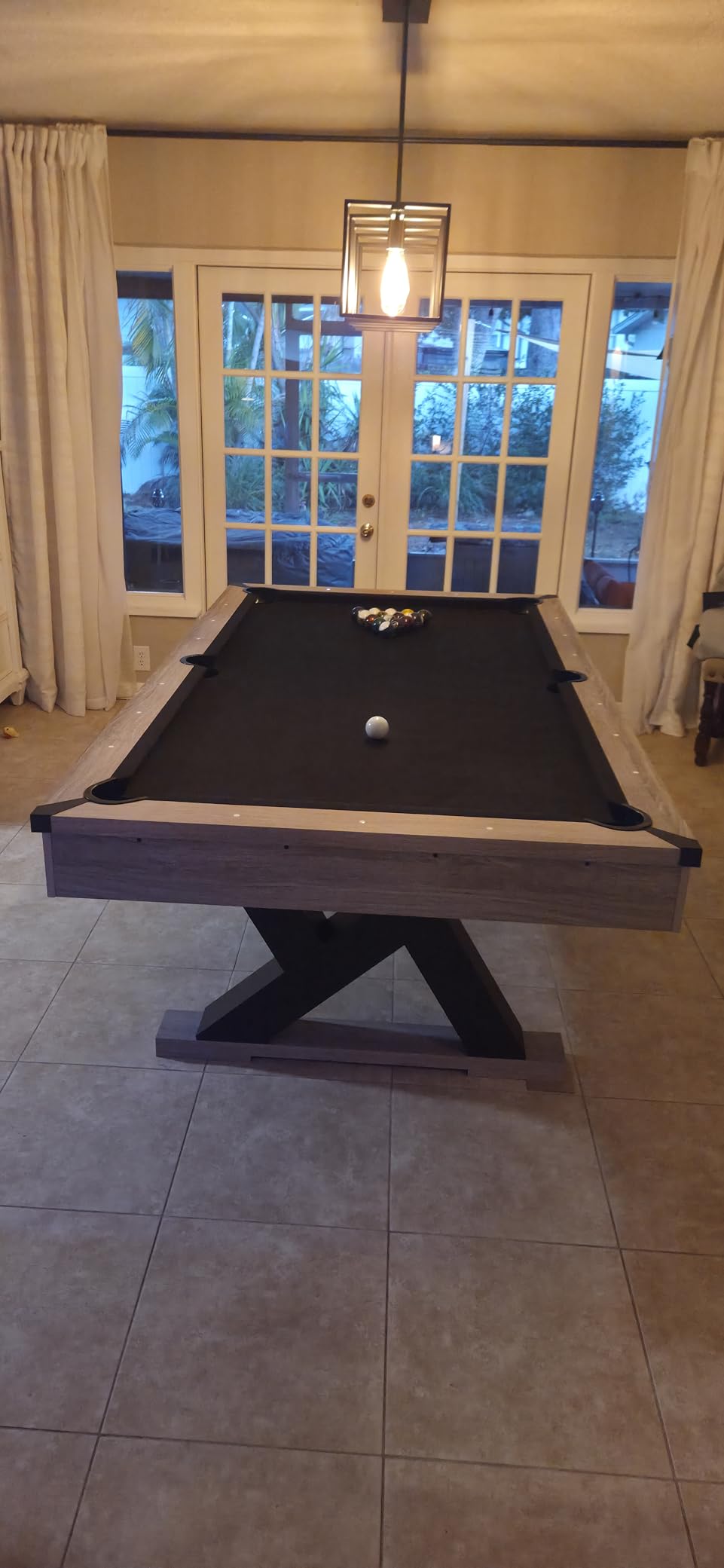American Legend Billiard Table with Rustic Wood Finish customer photo 2