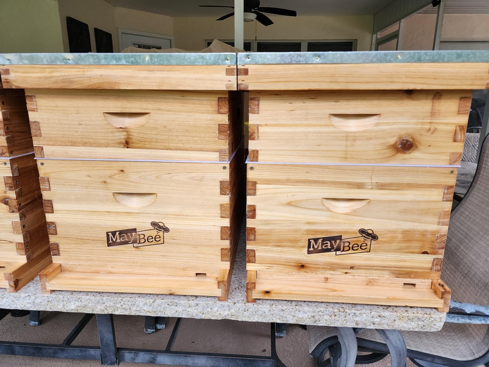 Beehive 10 Frame Bee Hives and Supplies Starter Kit, Bee Hive for Beginner, Honey Bee Hives Includes 1 Deep Brood Hive Box, 1 Bee Hive Super Box with Beehive Frames and Foundations customer photo 1