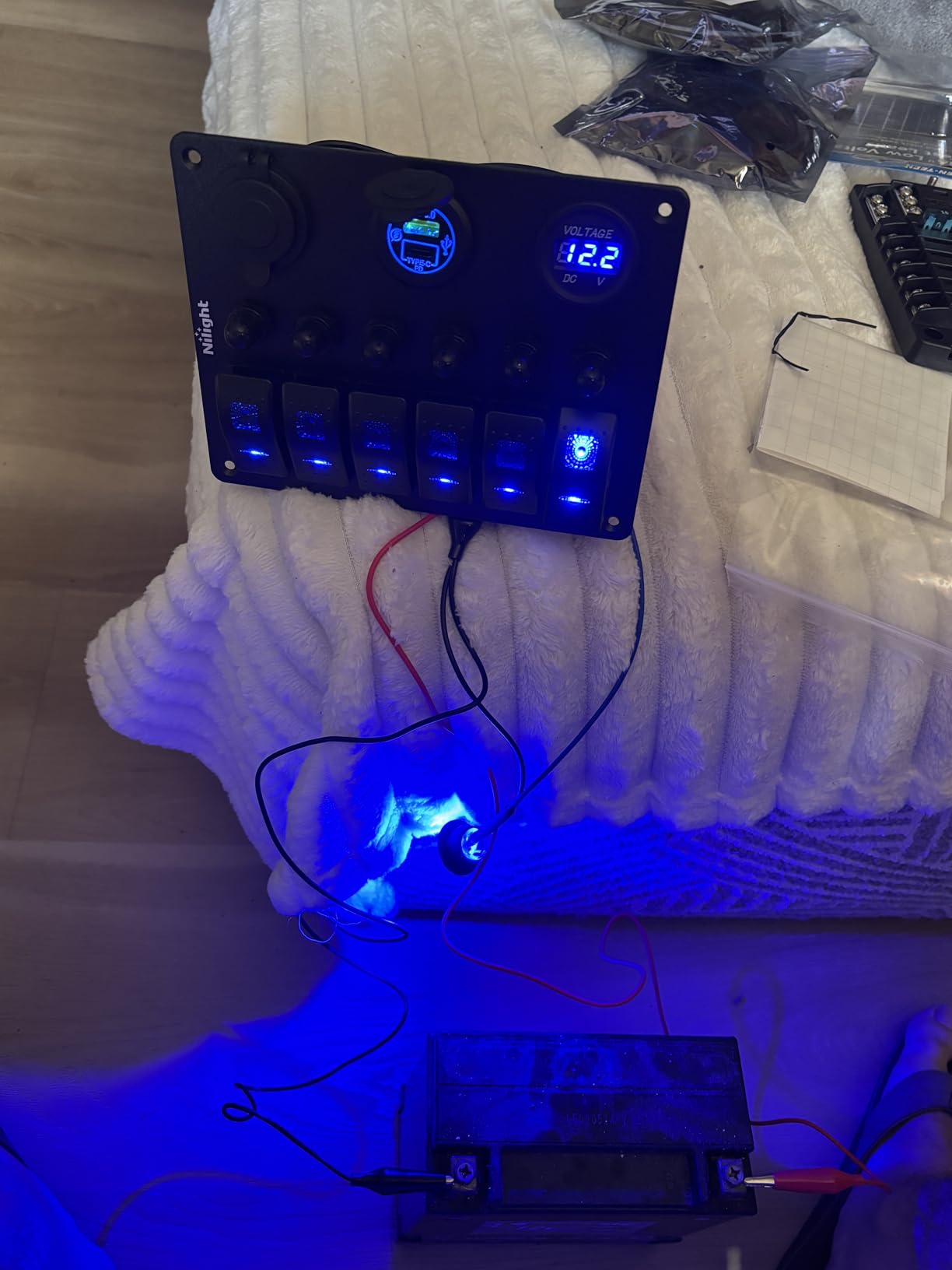 KEING 10 Pack Waterproof Marine Boat LED Lights, LED Underwater Lighting, Utility Led Interior Lights Navigation Lights Deck Courtesy Lights 12V for Yacht Boat Fishing Pontoon Sailboat Kayak (White) customer photo 1