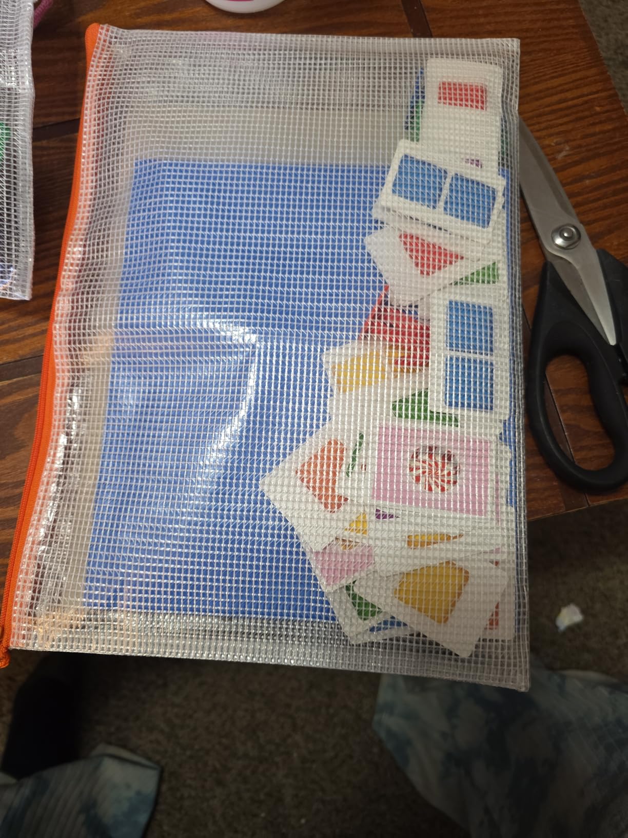 SUNEE 18pcs Plastic Mesh Zipper Pouch, A3, Extra Large, 16x11 in, Water-Resistant Zip Bag for School Office Supplies, Puzzles & Games Organizing Storage (Black, 18 Pack) customer photo 2