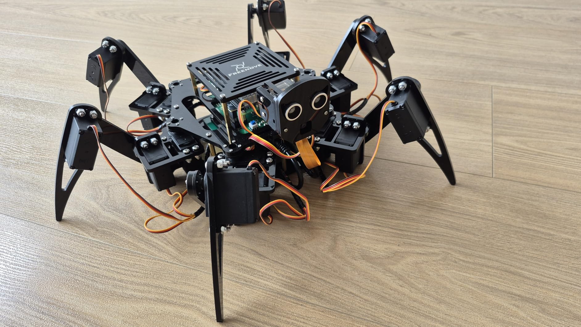 Freenove Big Hexapod Robot Kit for Raspberry Pi 5 4 B 3 B+ Zero 2 W, Walking, Self Balancing, Face Recognition, Ultrasonic Ranging, App Control, Camera, Servo customer photo 1