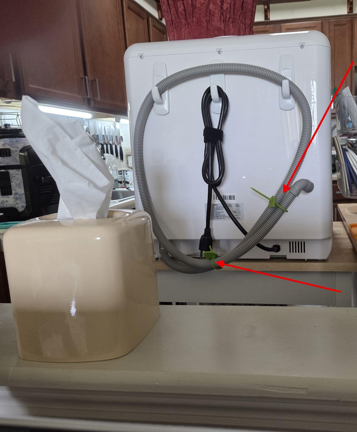 AIRMSEN Portable Countertop Dishwashers, 5 Washing Programs Mini Dishwashers with 5 L Built-in Water Tank and Double-layered Glass Door, No Hookup Needed for Home, Apartments & RVs customer photo 1