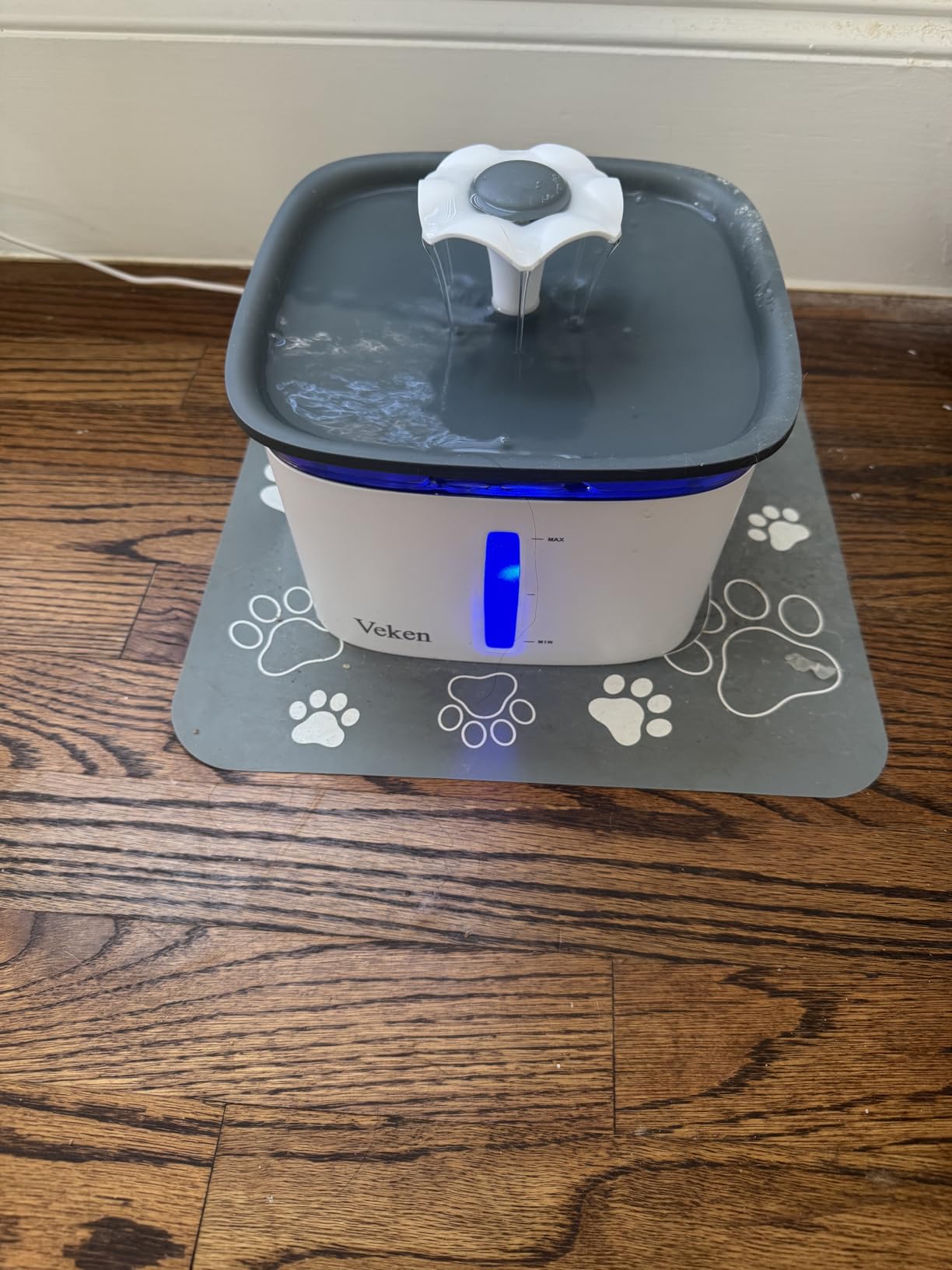 Veken Innovation Award Winner 95oz/2.8L Pet Fountain, Automatic Cat Water Fountain Dog Water Dispenser with Replacement Filters for Cats, Dogs, Multiple Pets (Grey, Plastic) customer photo 2