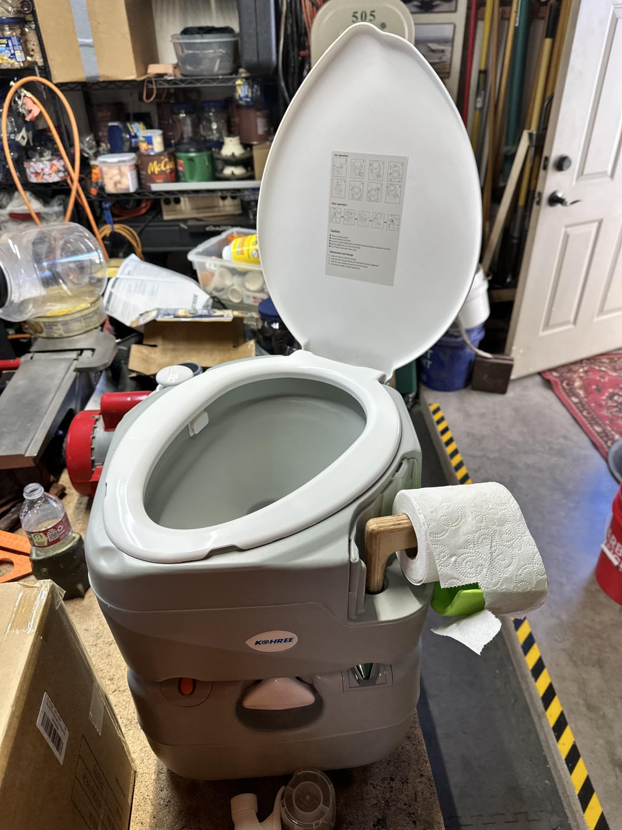 Kohree Portable RV Toilet, Camping Toilet Porta Potty, 5.8 Gallon Detachable Waste Tank, Indoor Outdoor Leak-Proof Toilet with Level Indicator, for Adults Home Use, RV Travel, Boat and Trips customer photo 1