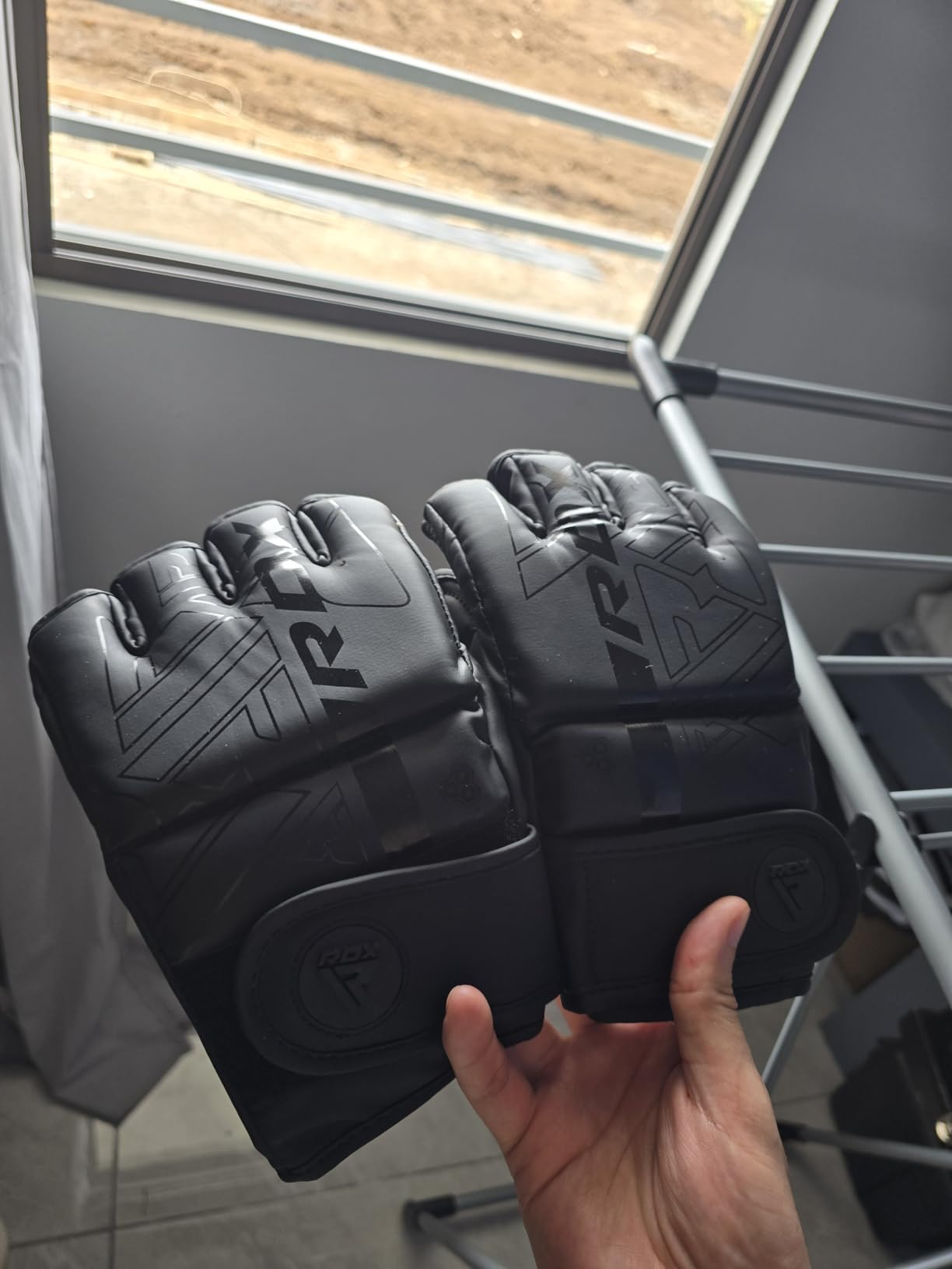 RDX MMA Gloves Grappling Sparring, Pre-Curved Mixed Martial Arts Mitts Men Women Boxing Gloves, Maya Hide Leather Kara Cage Fighting Workout, Combat Sports Training, Muay Thai, Punching Bag Kickboxing customer photo 2