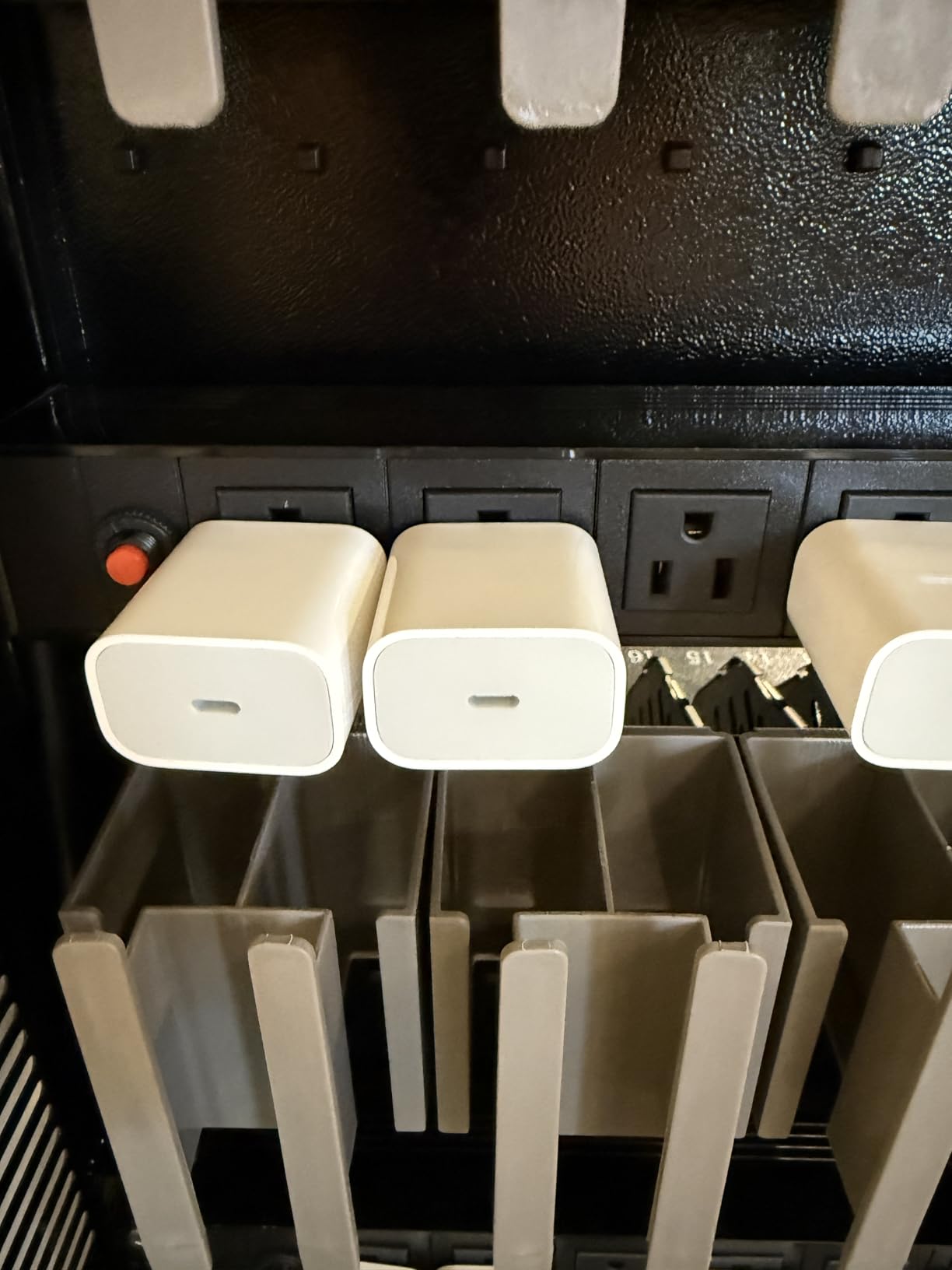 Fully Assembled 30 Unit Device Charging Station for Chromebook, iPad, 14'' Laptop - Pre Built Charging Cart with Charger Cable Management, Circuit Breaker, Grounding Protection (Black) customer photo 1