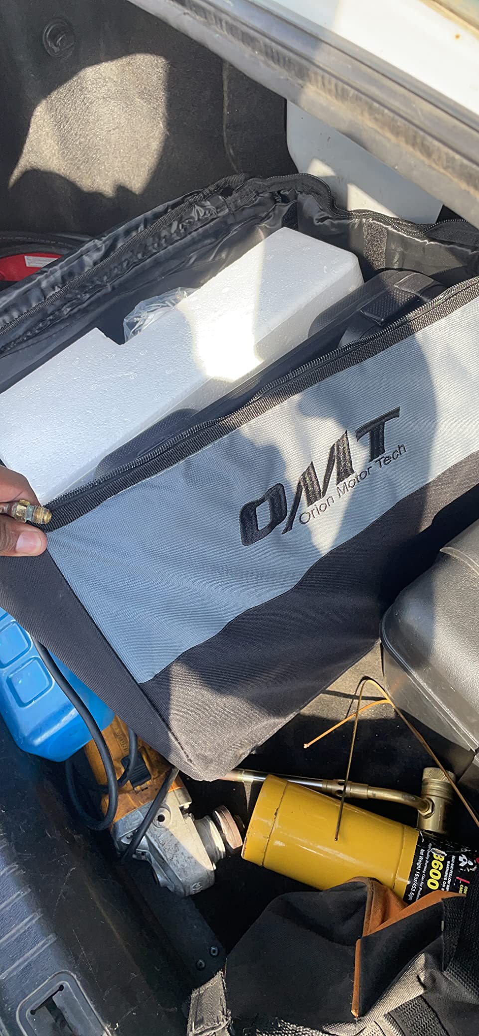 Orion Motor Tech AC Vacuum Pump and Gauge Set, 1/3 hp 4 cfm Vacuum Pump Manifold Gauge Kit with Leak Detector 3 Hoses & Accessories for R134a R12 R22 R502, A/C Vacuum Pump Kit for Auto HVAC Systems customer photo 1