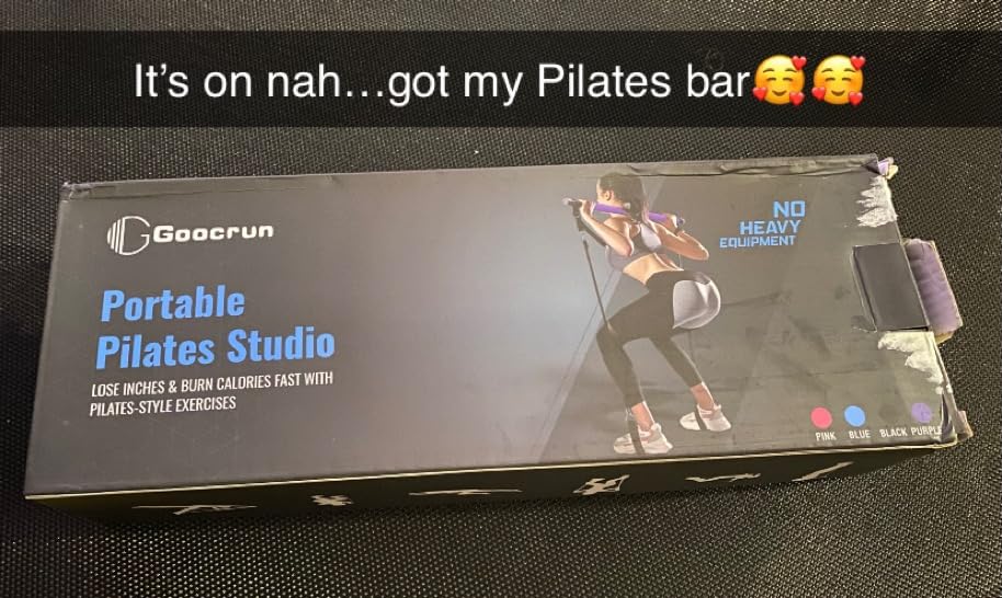 Portable Pilates Bar Kit with Resistance Bands for Men and Women - 3 Set Exercise Resistance Bands - Multifunctional Home Gym - Supports Full-Body Workouts - with Fitness Poster and Video customer photo 2