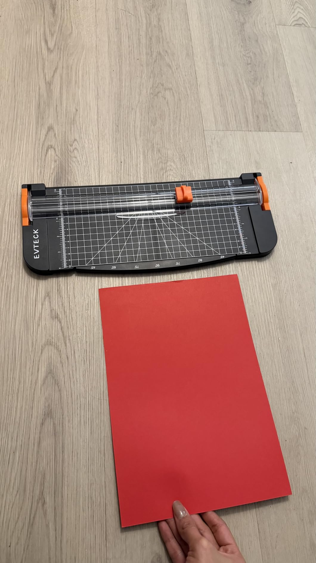 Evteck Paper Cutter 12 Inch Paper Trimmer Slider Crafting Scrapbooking Supplies for A4 Vinyl Photo Cardstock with Security Blade and Foldable Ruler customer photo 2