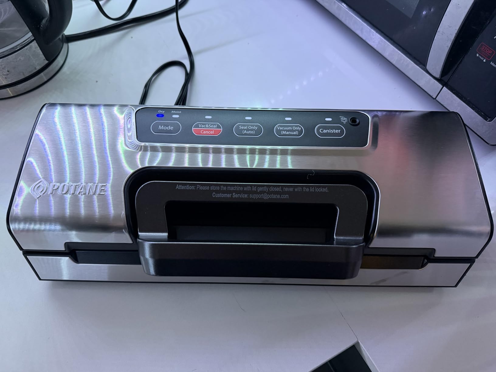 Precision Vacuum Machine,Pro Food Sealer with Built-in Cutter and Bag Storage(Up to 20 Feet Length), Both Auto&Manual Options,2 Modes,Includes 2 Bag Rolls 11