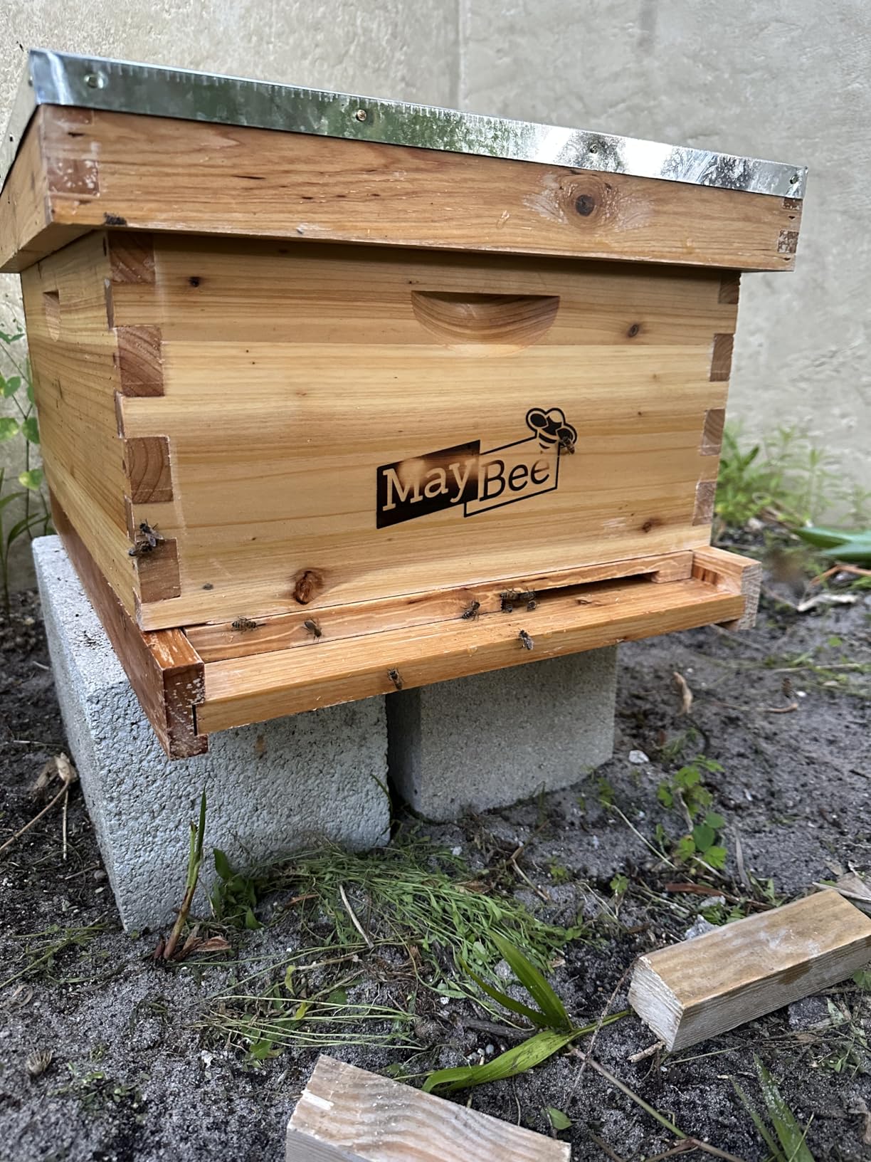 Beehive Starter Kit 8-Frame Bee Boxes and Frames Starter Kit Wax Coated Bee Hives and Supplies Starter Kit Including Beekeeping Tools Kit with Beekeeping Veil customer photo 1