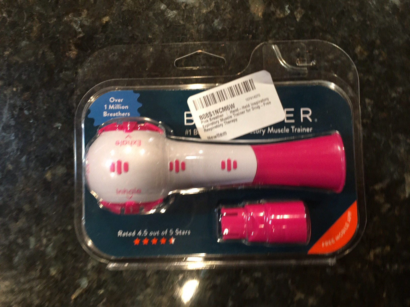 The Breather Pink | Easy Lung Training for Better Breathing & Enhance Your Wellness | Guided Coaching App Included customer photo 2