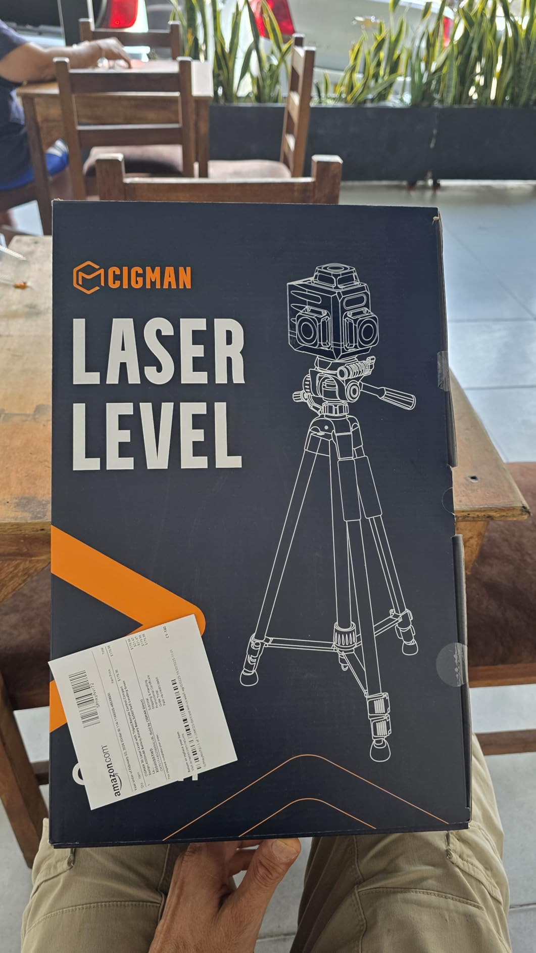 CIGMAN Laser Level Self Leveling 3x360° 3D Green Cross Line for Construction and Picture Hanging, Rechargeable battery, Remote Controller, Magnetic Rotating Stand Included customer photo 2