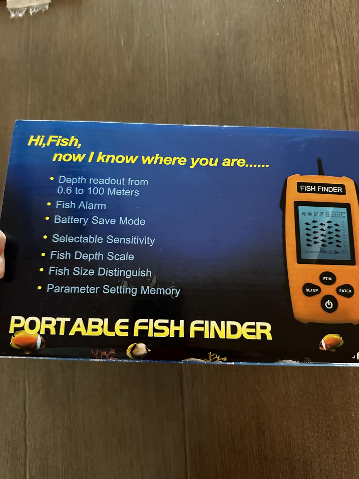 Handheld Fish Finder Portable Fishing Kayak Fishfinder Fish Depth Finder Fishing Gear with Sonar Transducer and LCD Display customer photo 2