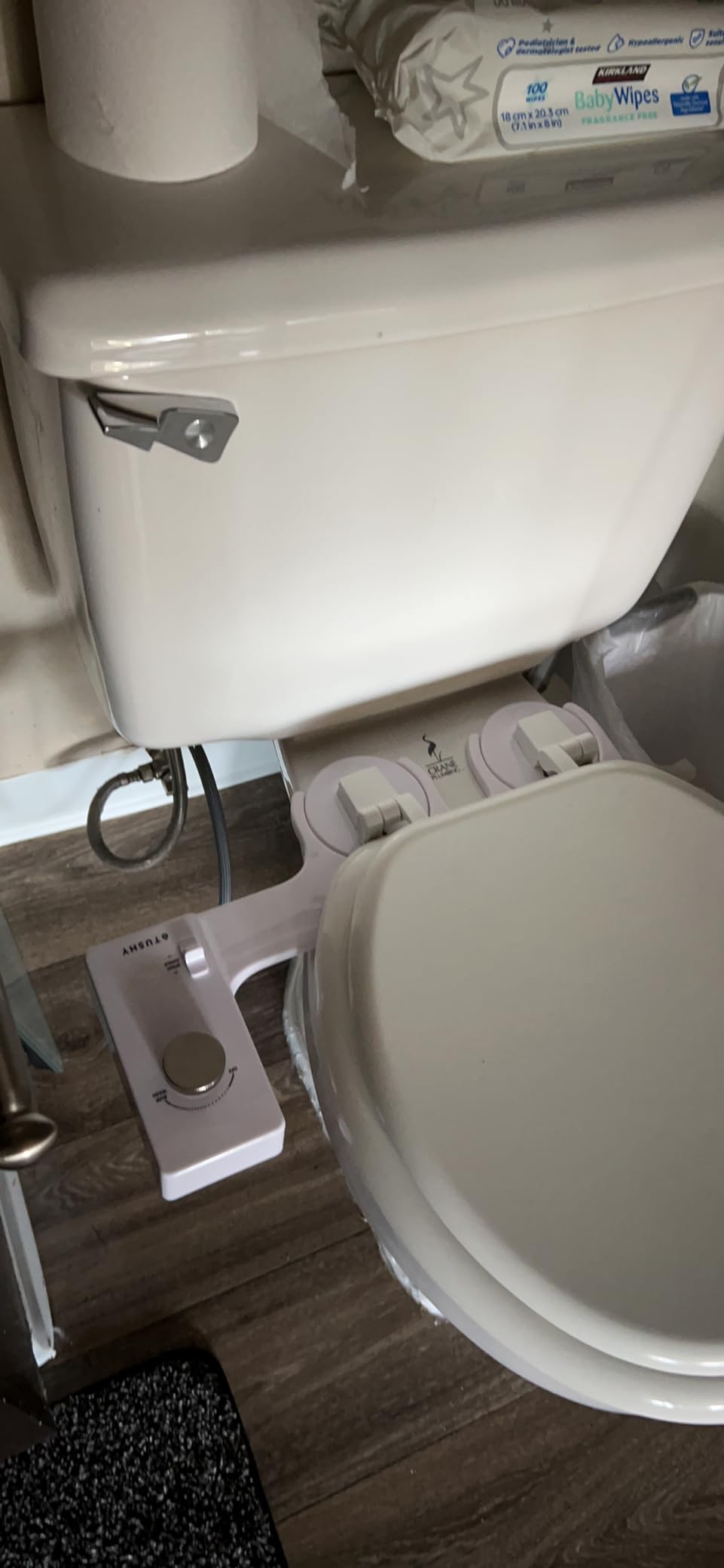 TUSHY Classic 3.0 Bidet Toilet Seat Attachment - A Non-Electric Self Cleaning Water Sprayer with Adjustable Water Pressure Nozzle, Angle Control & Easy Home Installation (Brushed Nickel) customer photo 1