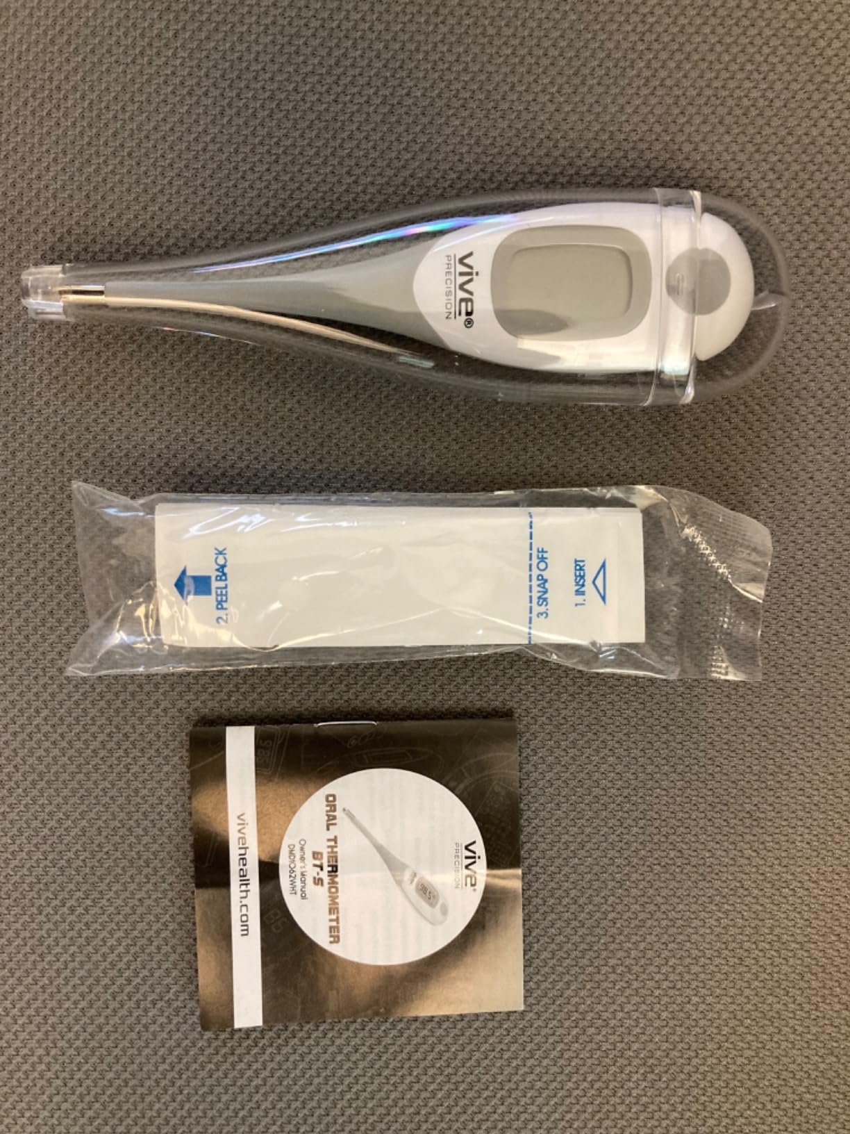 Vive Precision Smart Oral Thermometer - Approved Medical Grade Body Temperature Reader for Adults, Babies - Digital Fever Monitor with App for Home Use, Under The Tongue, Armpit & Rectal customer photo 1