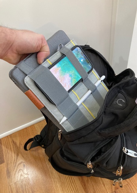 Beblau FOLD Portable TECH Organizer attachable to your Devices | Desk Sleeve | Gadget case | Working from Home Essentials | Laptop accessories | Backpack Insert | Portfolio customer photo 1