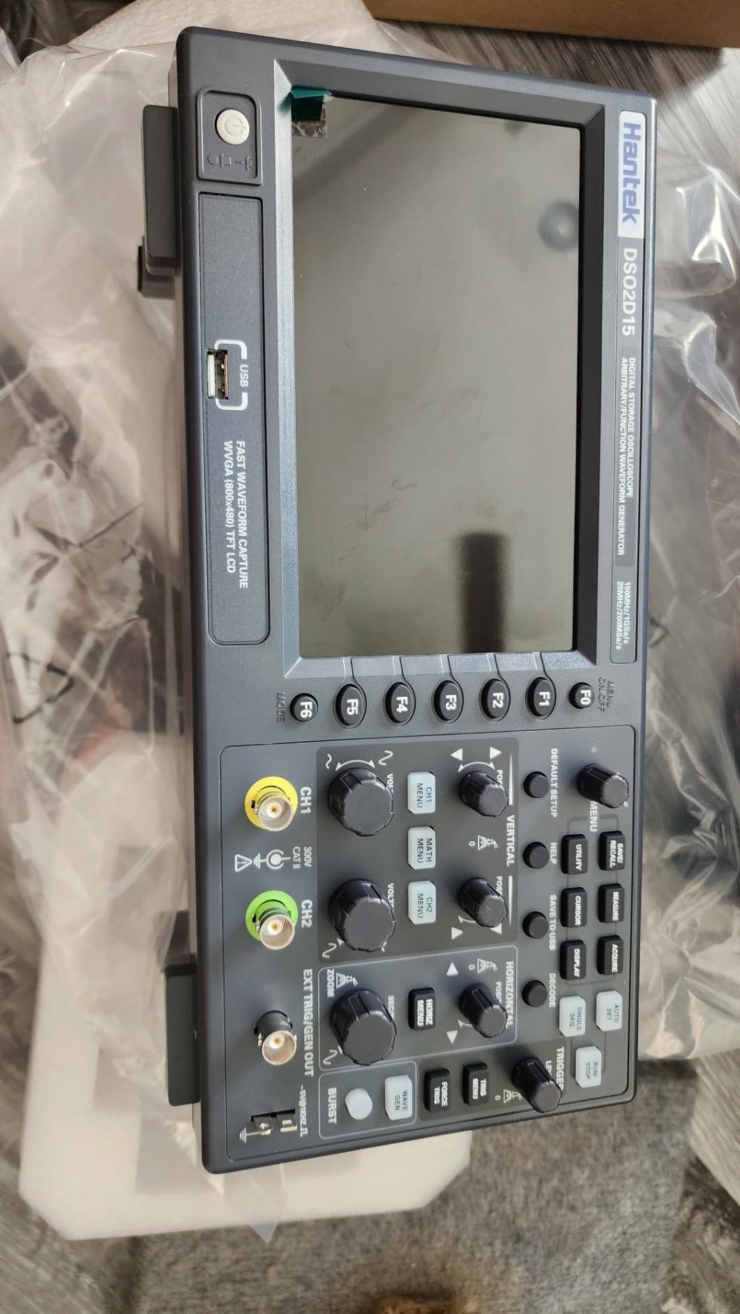 Hantek DSO2C10 Digital Storage Oscilloscope 100MHz Bandwidth 2CH Dual Channel 1GSa/s 8M Memory Depth with High Voltage Probe customer photo 1