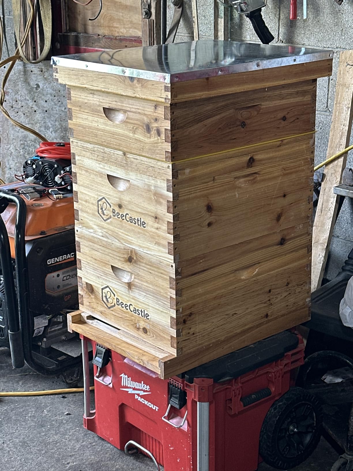 BeeCastle 10 Frame Langstroth Bee Hive Coated with Beeswax Includes Beehive Frames and Waxed Foundations (2 Deep Boxes & 1 Medium Box) customer photo 2