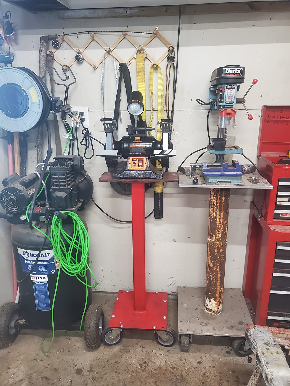 WEN BG4280 5-Amp 8-Inch Variable Speed Bench Grinder with Flexible Work Light customer photo 2