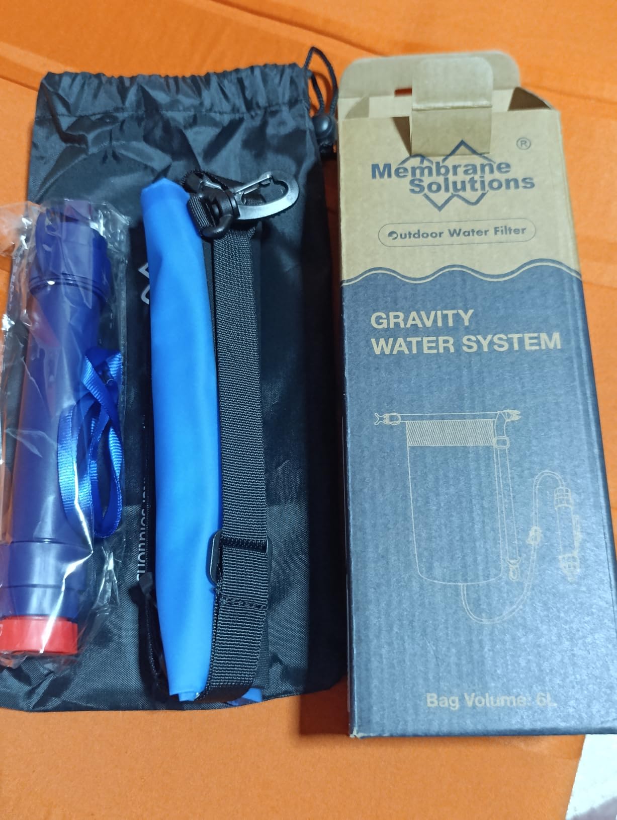 Membrane Solutions Gravity Water Filter Pro 6L, NSF/ANSI 42&372&401 Certified, 0.1 μm Versatile Water Purifier Camping with Adjustable Tree Strap Storage Bag, Survival Gear for Emergency Preparedness customer photo 2