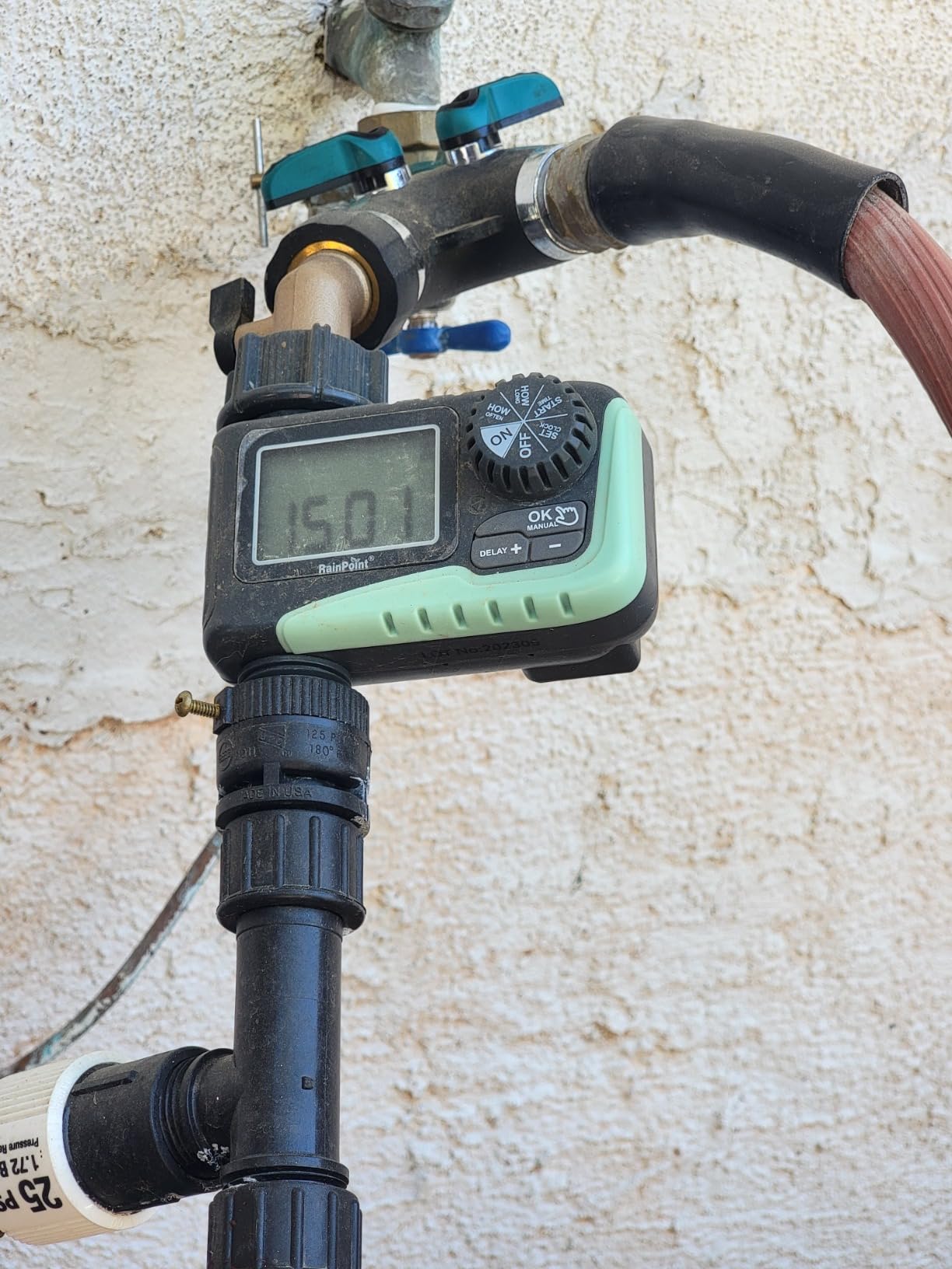 RAINPOINT Sprinkler Timer, Programmable Water Timer for Garden Hose, Outdoor Soaker Hose Timed with Rain Delay/Manual/Automatic Watering System, Digital Irrigation for Yard, Lawn, 1 Outlet customer photo 1