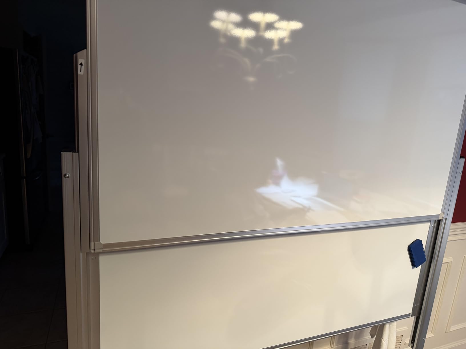 maxtek Dry Erase Whiteboard Height Adjustable, Easel Stand Rolling White Board on Wheels - 48 x 60 Large Mobile Dry Erase Board, 4' x 5' Double Sided Magnetic Whiteboard for School Office Home customer photo 1