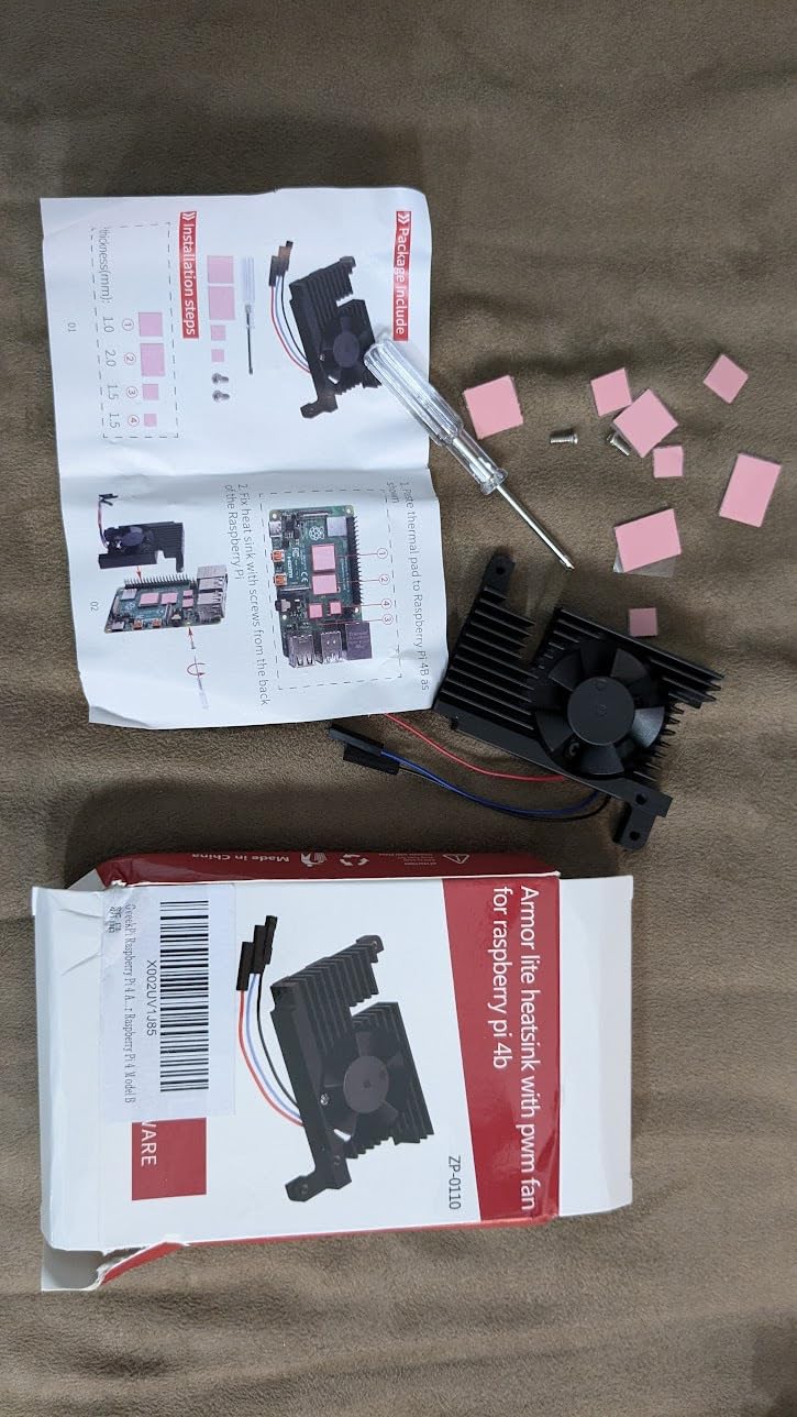 GeeekPi Aluminum Heatsink with PWM Controllable Fan for Raspberry Pi 4, Pi 4 Armor Lite Heatsink with PWM Speed Control Fan for Raspberry Pi 4 Model B customer photo 2