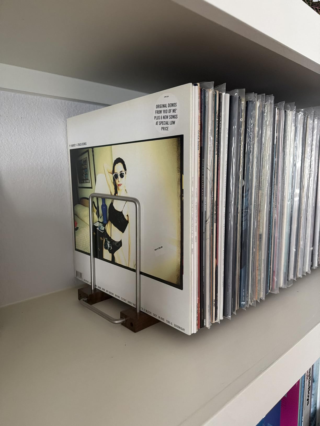 Optage Audio 100-150 Record Holder, Vinyl Record Storage, Vinyl Record Organizer, Record Stand for Vinyl Record, LP Storage, Record Holder for Albums, Solid Walnut customer photo 1