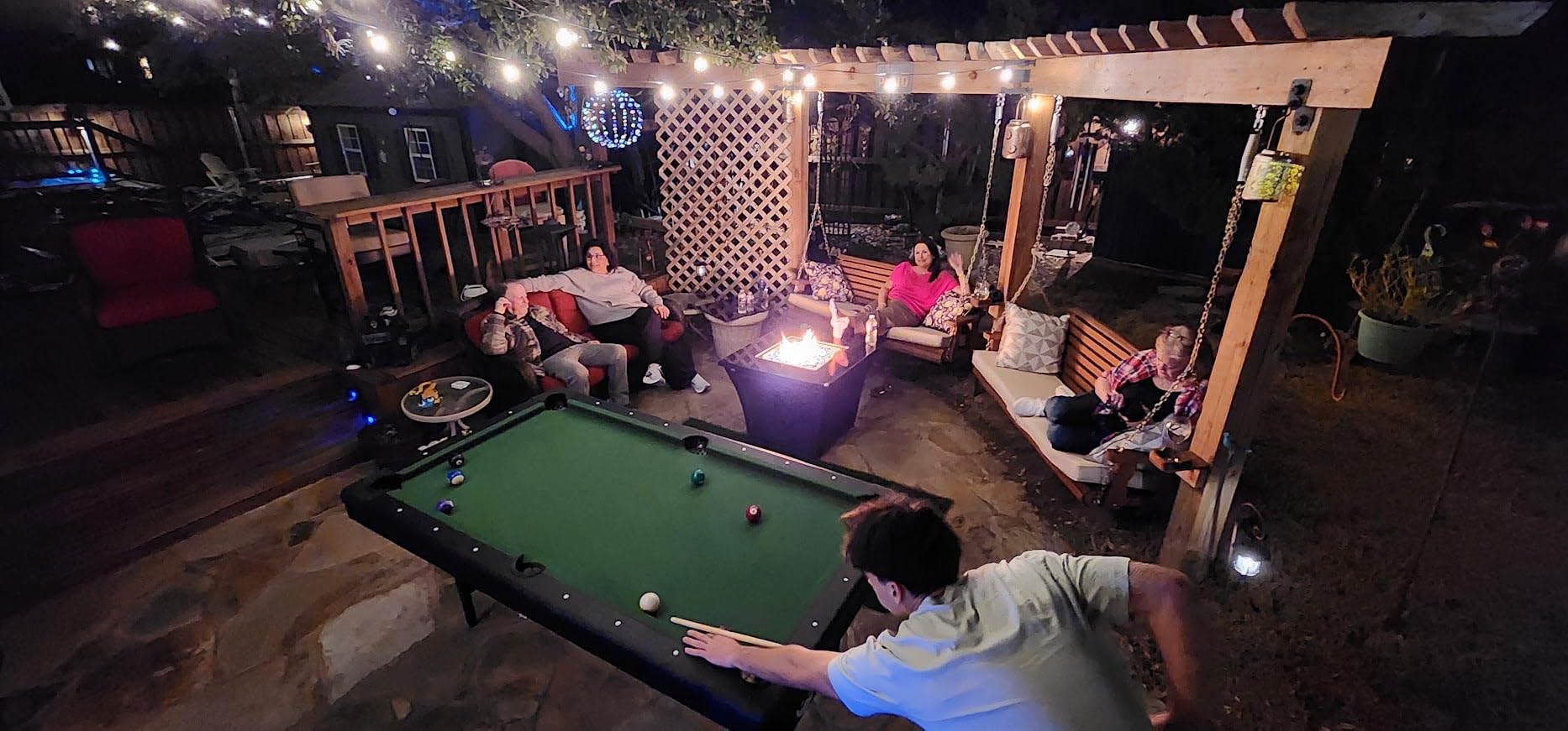 SereneLife 6-Ft Folding Pool Table - Best in Stability - Steel Frame, Fully Supported Slate, Welded Leg Supports with Safety Anti Collapse Locks, 128LB Heavy Duty Billiard Game and Accessory Set customer photo 2