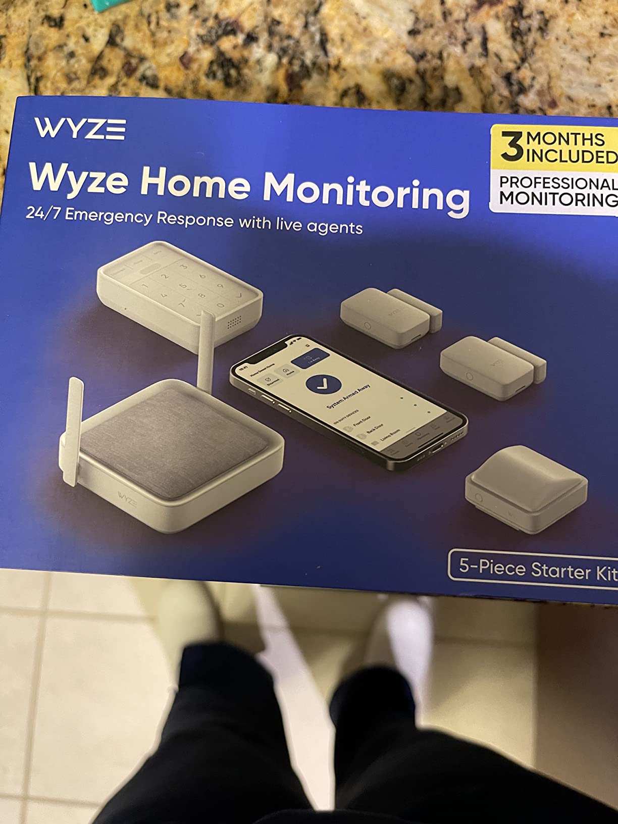 Wyze Home Security Core Kit: Hub, Keypad, Motion Sensor, Entry Sensors (x2); Compatible w/ Wyze Cam, Leak & Climate Sensors; 3 Mo. of 24/7 Professional Monitoring Service Incl., Subscription Required customer photo 1