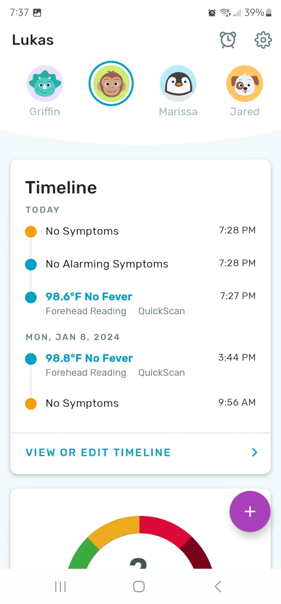 Kinsa QuickScan Smart Thermometer - No-Touch, Contactless Digital Forehead Thermometer for Babies, Kids, Adults - Works with a Smartphone App to Track Family Health & Offer Symptom Advice customer photo 1