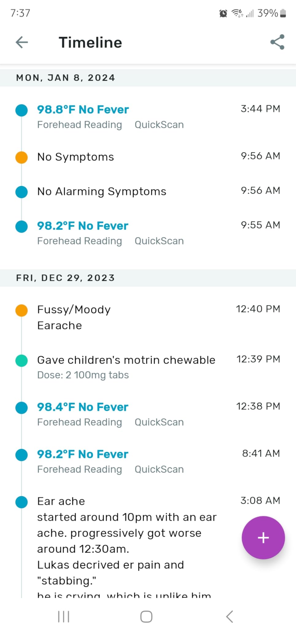 Kinsa QuickScan Smart Thermometer - No-Touch, Contactless Digital Forehead Thermometer for Babies, Kids, Adults - Works with a Smartphone App to Track Family Health & Offer Symptom Advice customer photo 2