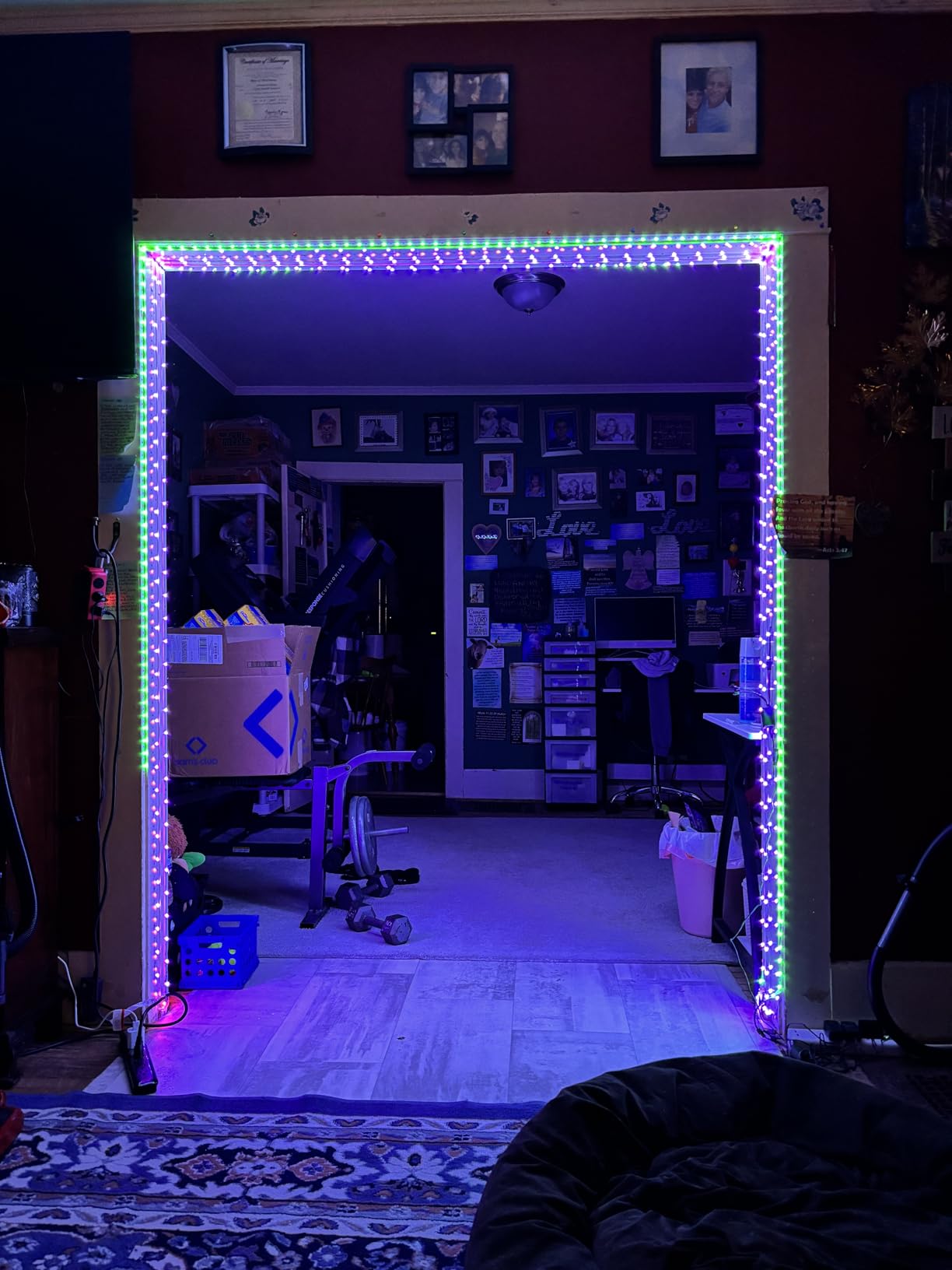 Tenmiro Led Lights for Bedroom 100ft (2 Rolls of 50ft) Music Sync Color Changing Strip Lights with Remote and App Control RGB Strip, for Room Home Party Decoration customer photo 2