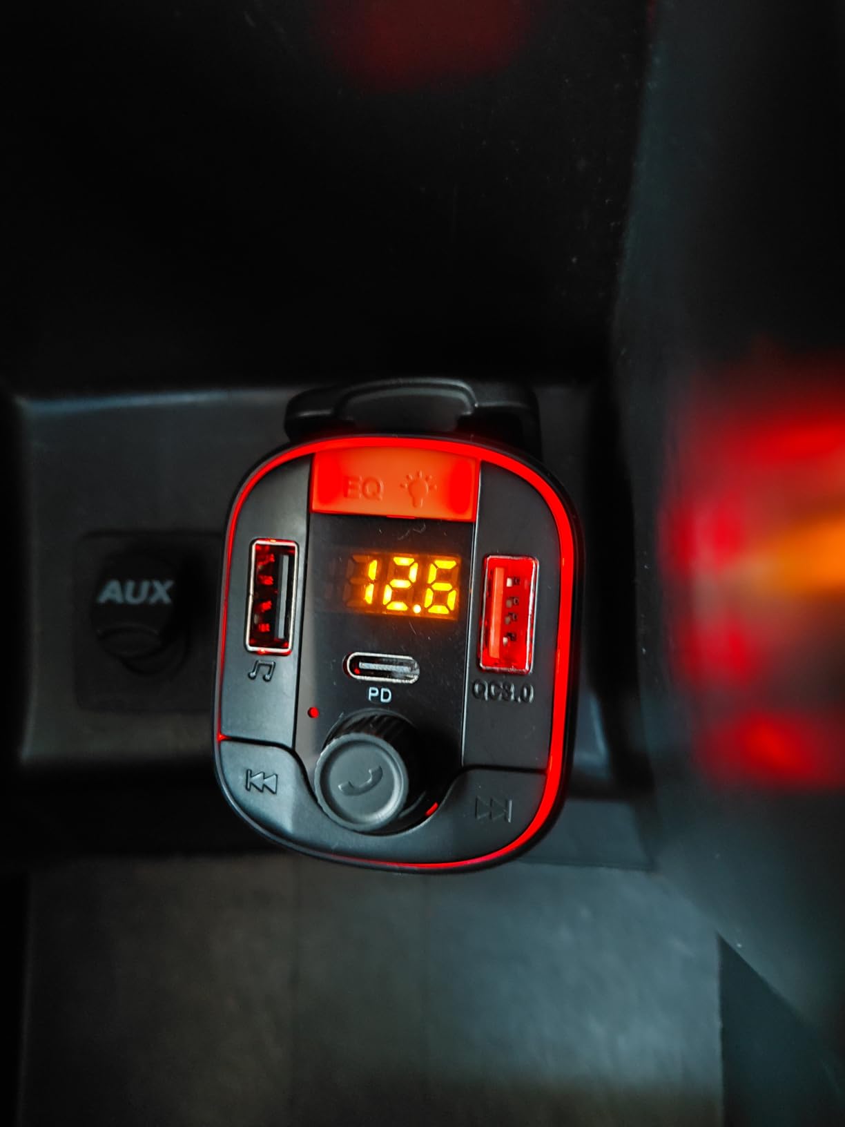 Bluetooth FM Transmitter for Car - BAISHUN Bluetooth 5.0 Adapter PD20W+QC3.0 Cigarette Lighter Radio Receiver Music Player Car Charger Supports Hands-Free Call Siri Google Assistant customer photo 2