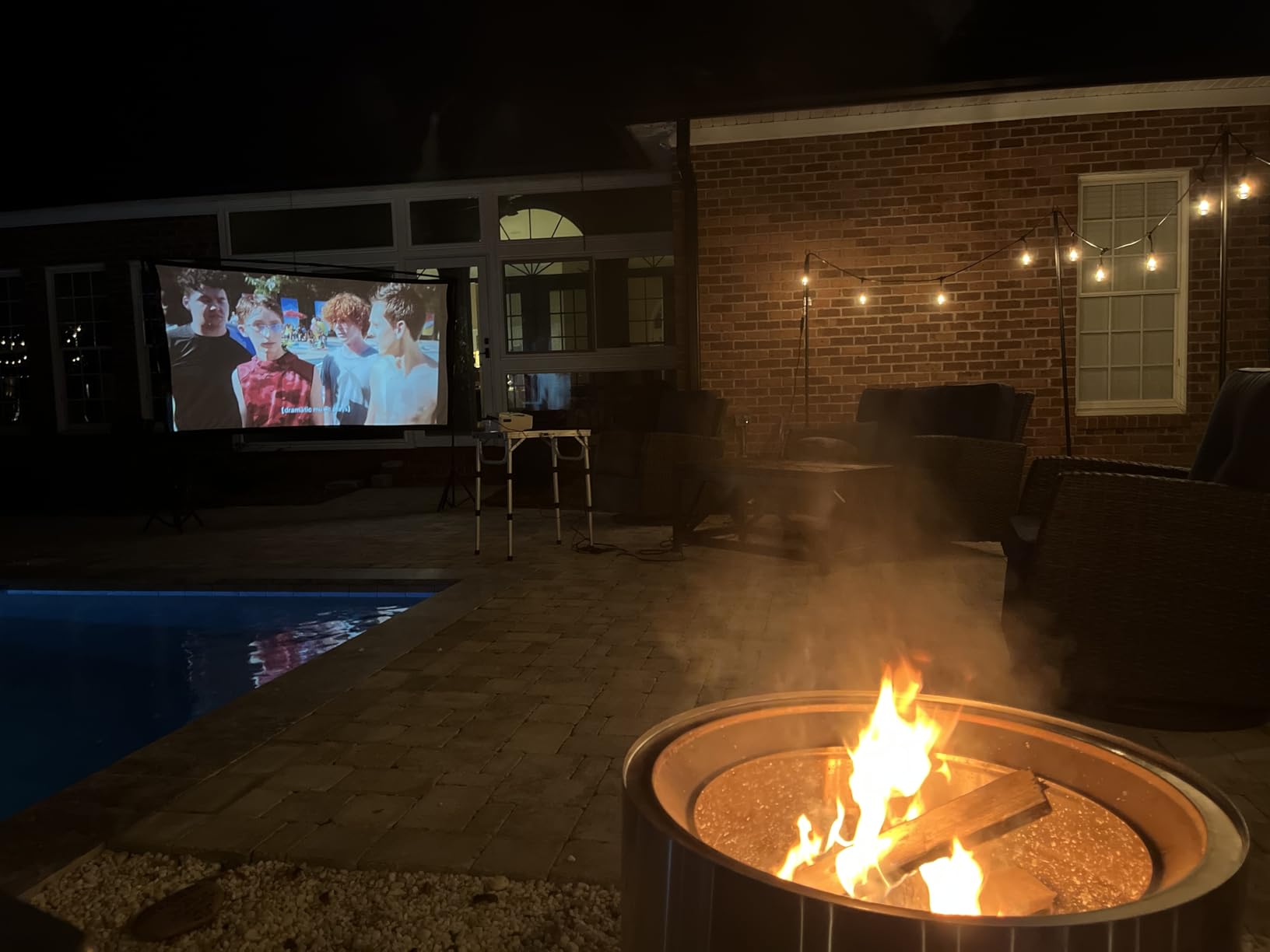 Native 1080P Projector with WiFi and Two-Way Bluetooth, Full HD Movie Projector for Outdoor Movies, 300