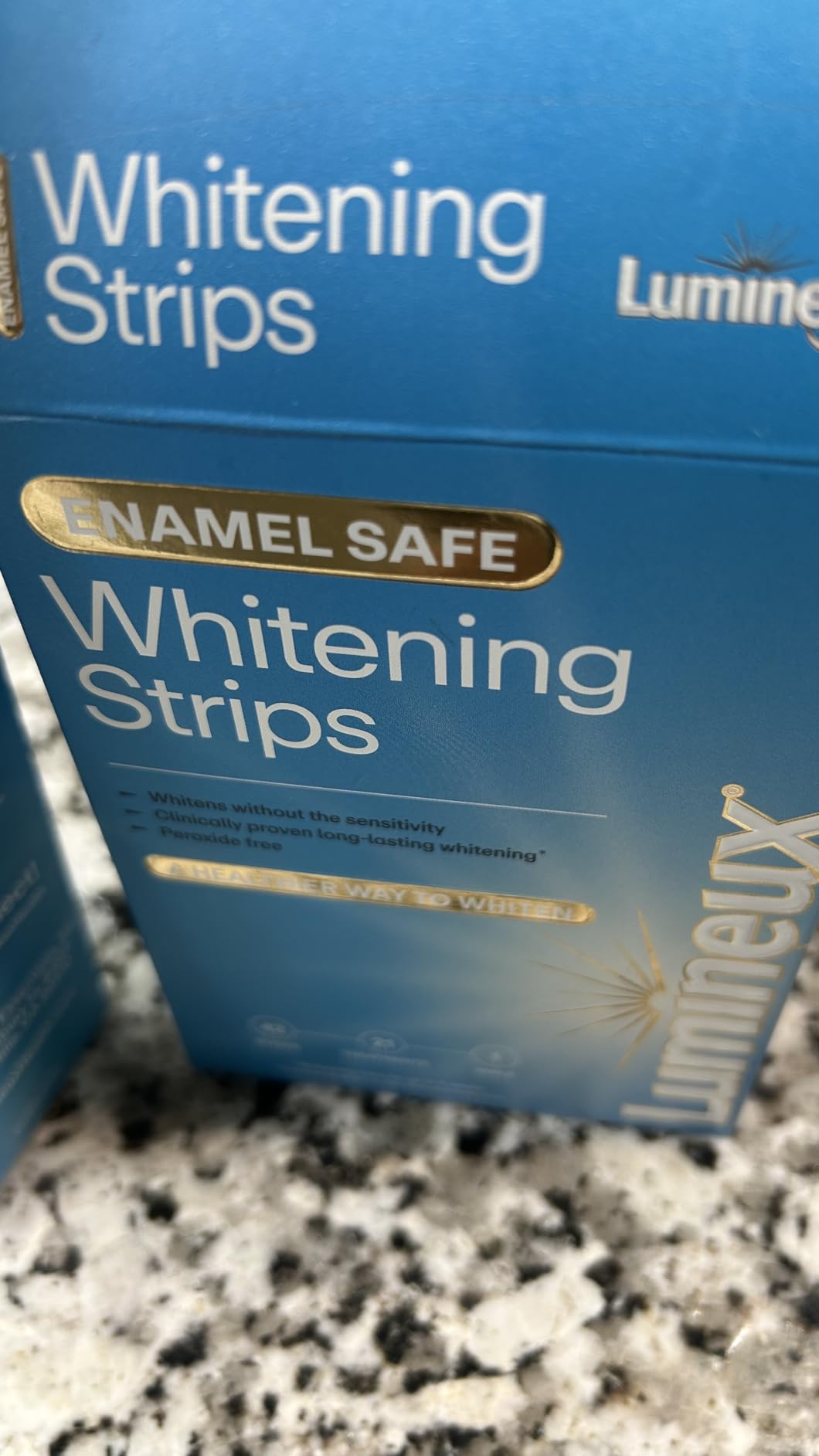 Lumineux Teeth Whitening Strips Kit - 9 Treatments (1 Month) - Peroxide Free - Enamel Safe for Whiter Teeth - Whitening Without The Sensitivity - Dentist Formulated - Sensitivity Free customer photo 2