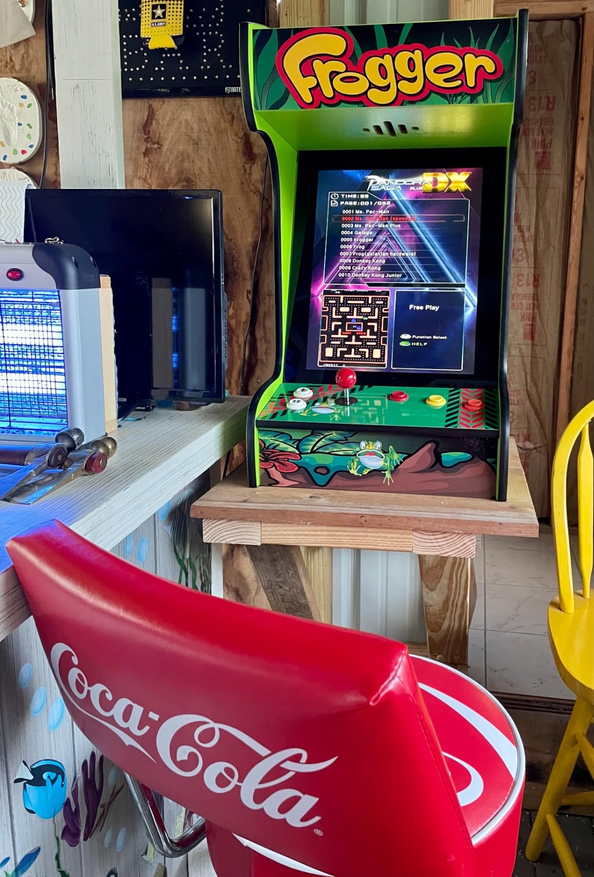 Doc and Pies Arcade Factory Classic Home Arcade Machine - Tabletop and Bartop - 412 Retro Games - Full Size LCD Screen, Buttons and Joystick (Green) customer photo 1