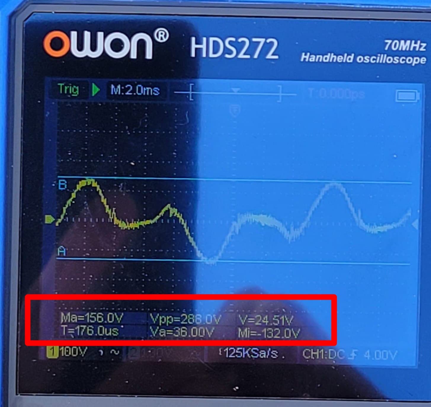 OWON HDS272S oscilloscope 3 in 1 70MHz Professional Handheld PC oscilloscope, 20000 Counts Digital multimeter 3.5 inch LCD Display Universal Test Instrument (oscilloscope+multimeter+Generator) customer photo 2