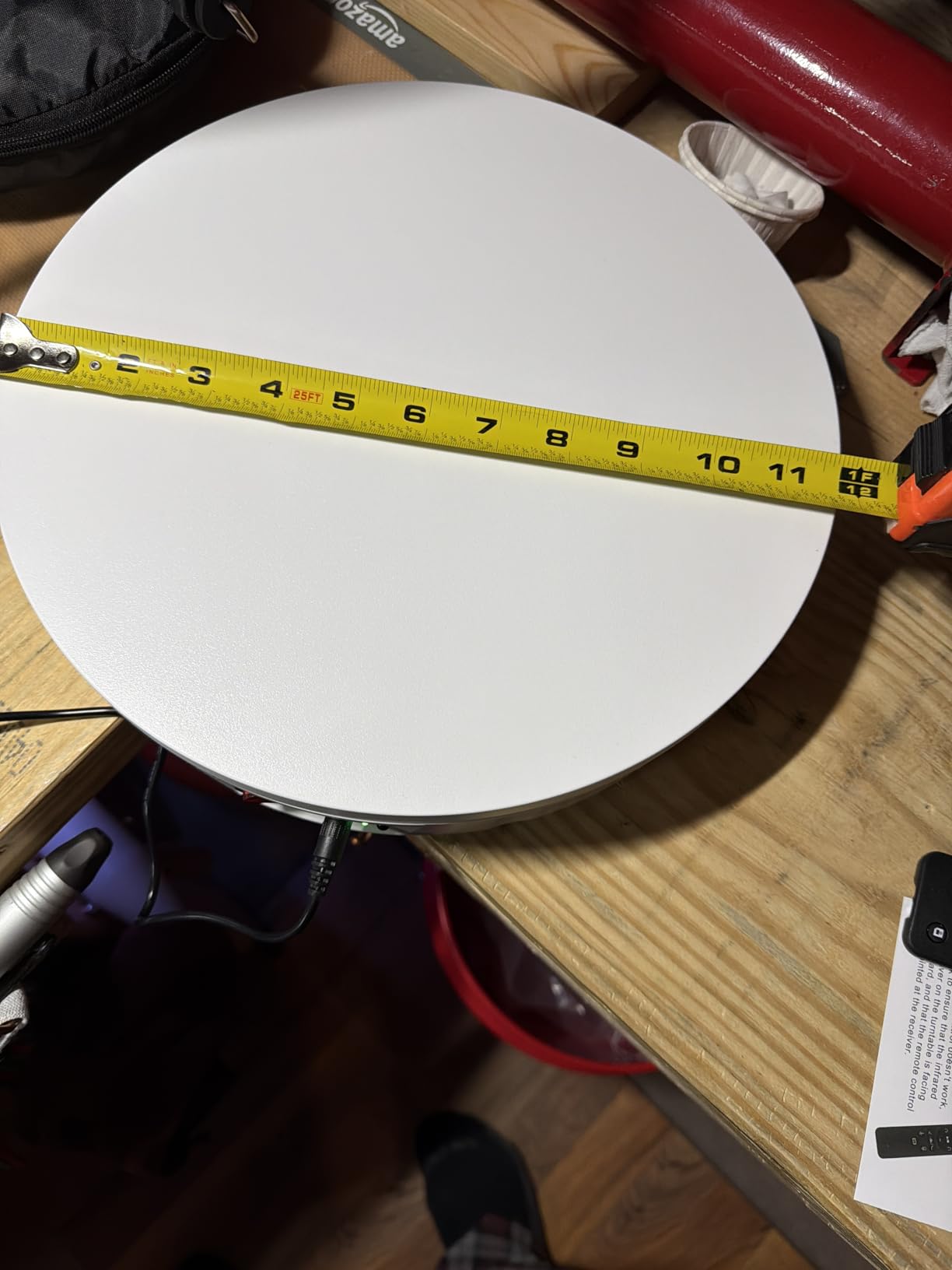 Prolee 360 Degree Rotating Turntable 12 Inch, 350lbs Capacity for Photography, Heavy Duty, Automatic Remote Control Display Platform with 5 Colour Surface Covers and Carry Bag customer photo 1