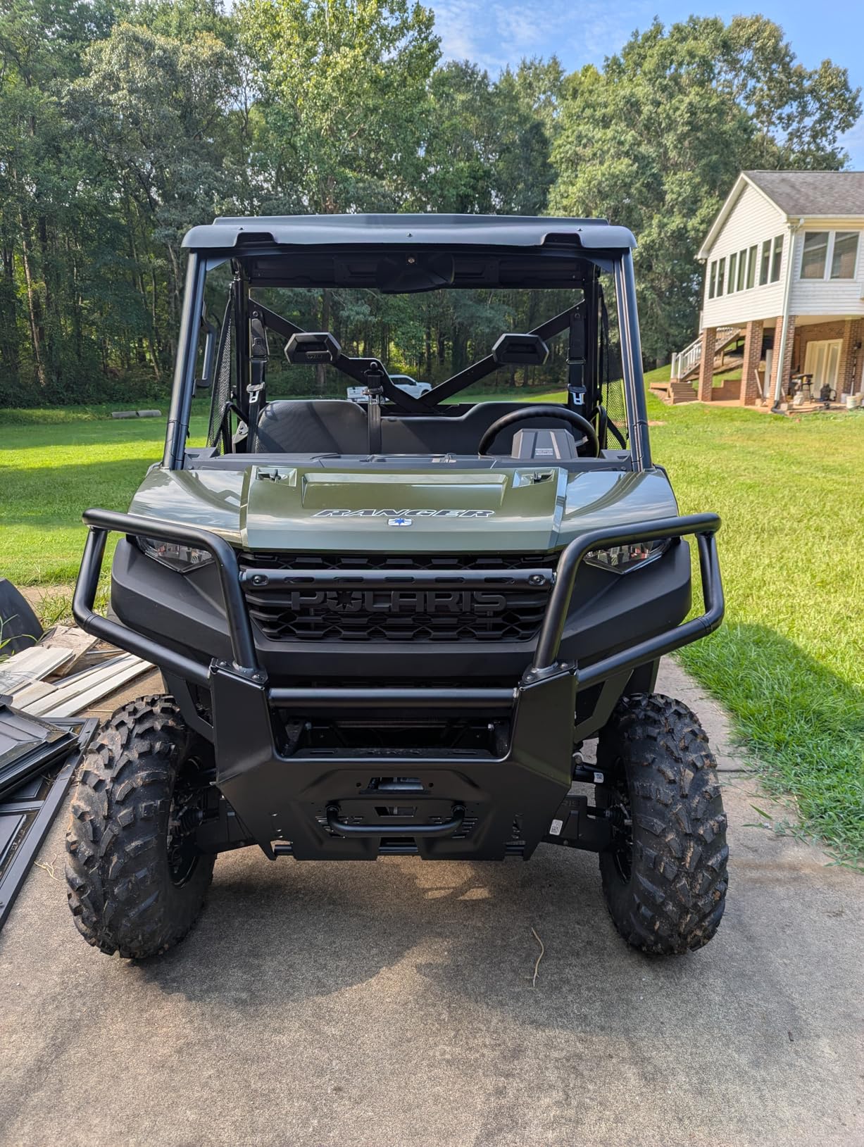 Rear Bumper, A & UTV PRO Rear Brush Guard Compatible with 2018-2024 2025 Polaris Ranger 1000 / XP 1000 / Crew XP 1000 Brushguard Accessories Replacement OEM #2882529, Black customer photo 1
