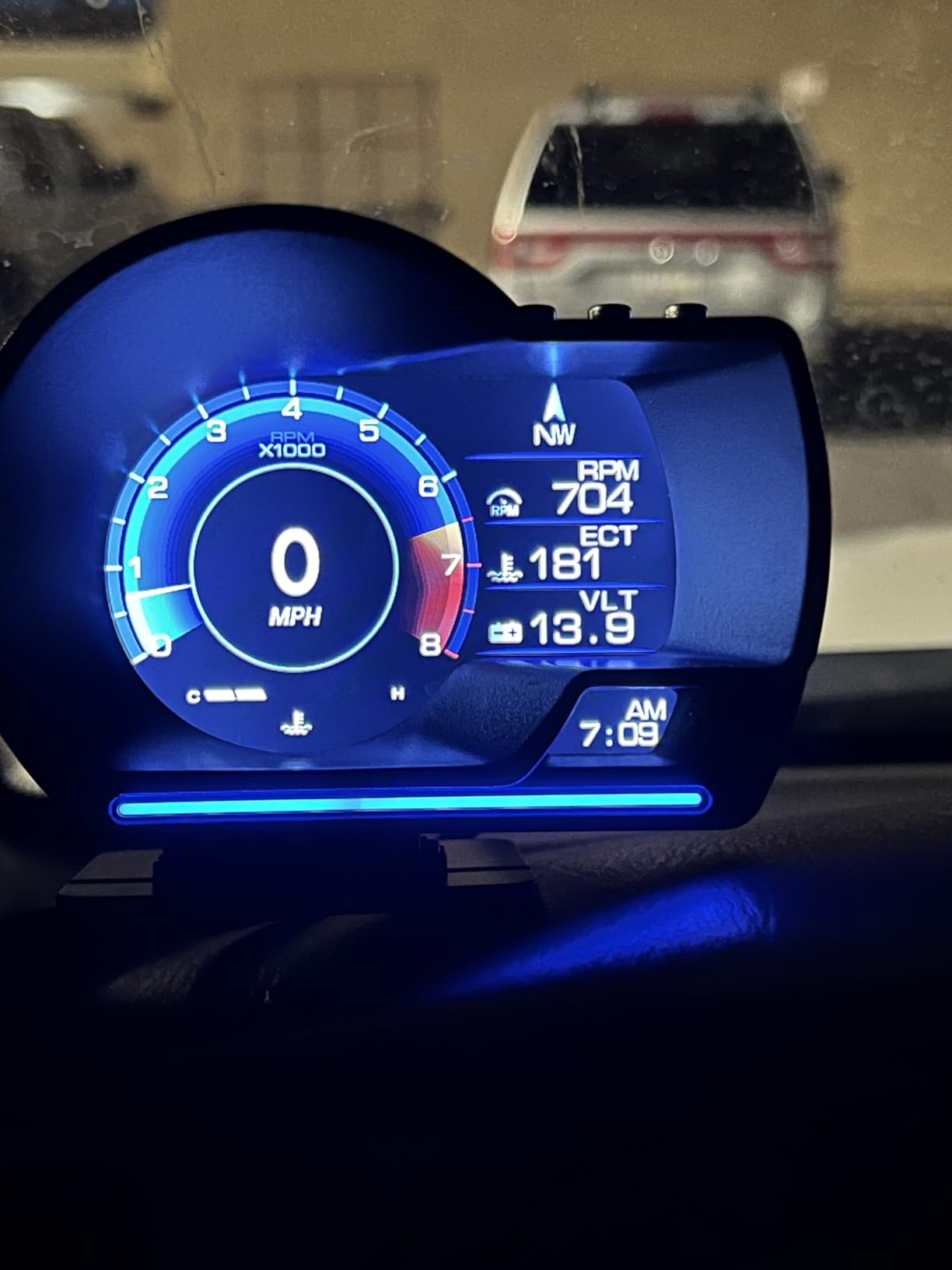 obd2 Gauge Display Heads up Display for Cars Car HUD Head Up Display P6, OBD+GPS Smart Gauge, obd2 Speedometer with Speed, RPM, Water Temperature, Overspeed Alarm, Works Great for Most Cars customer photo 1