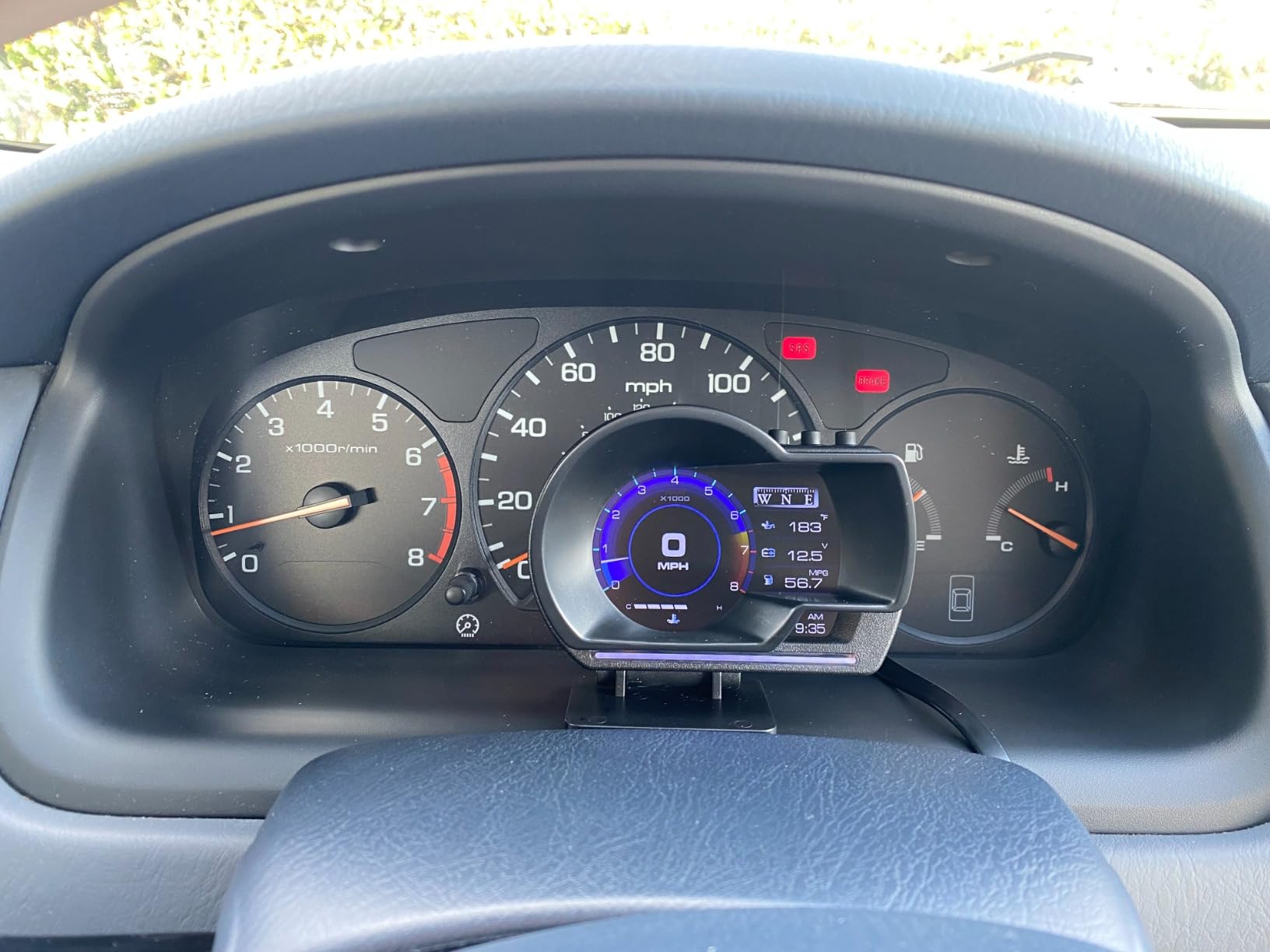 obd2 Gauge Display Heads up Display for Cars Car HUD Head Up Display P6, OBD+GPS Smart Gauge, obd2 Speedometer with Speed, RPM, Water Temperature, Overspeed Alarm, Works Great for Most Cars customer photo 2