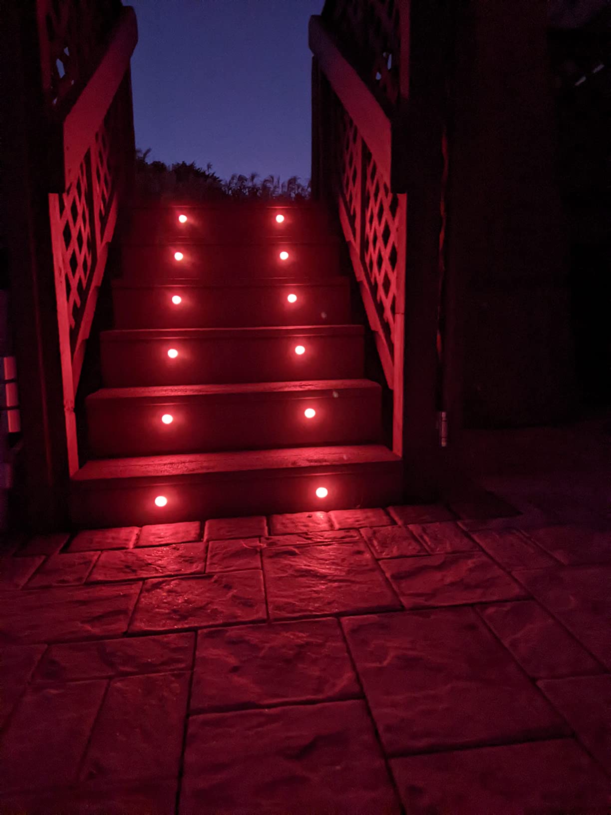 FVTLED LED Deck Lights Kit, 30pcs Φ1.22 WiFi Smart Phone Control Low Voltage Recessed RGBW Deck Lighting Waterproof Outdoor Yard Path Stair Decor, Black customer photo 1