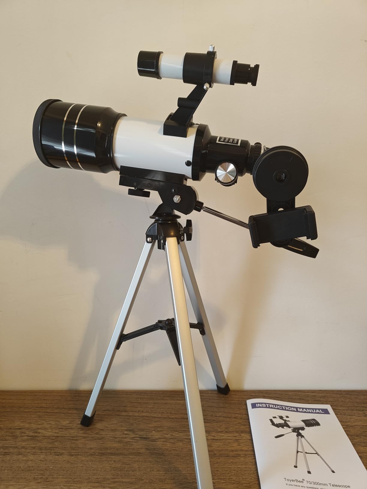 Telescope for Adults & Kids, 70mm Aperture Refractor (15X-150X) Portable Travel Telescope with Phone Adapter & Wireless Remote, Astronomy Beginners Gifts, Black customer photo 2